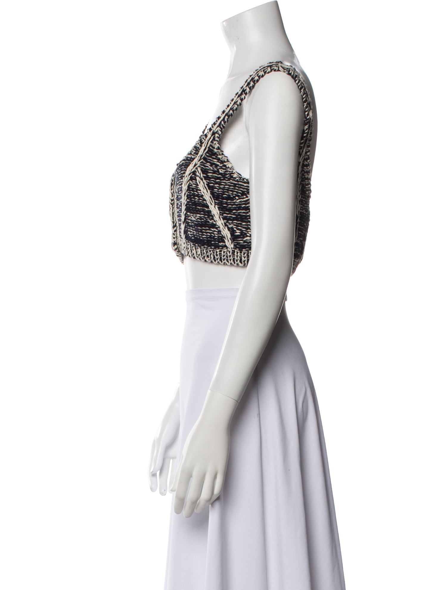 RE/DONE Printed Square Neckline Crop Top