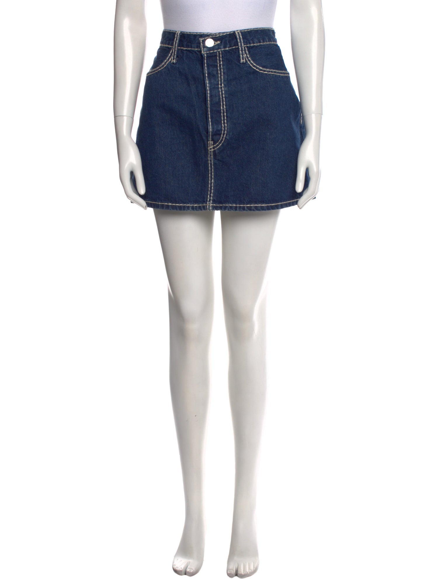 RE/DONE Distressed Accents Mini Skirt