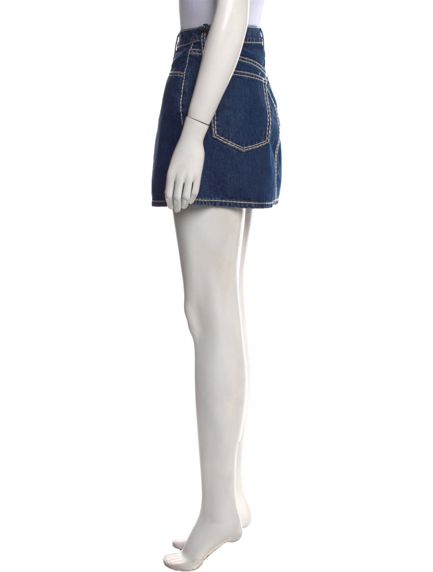 RE/DONE Distressed Accents Mini Skirt