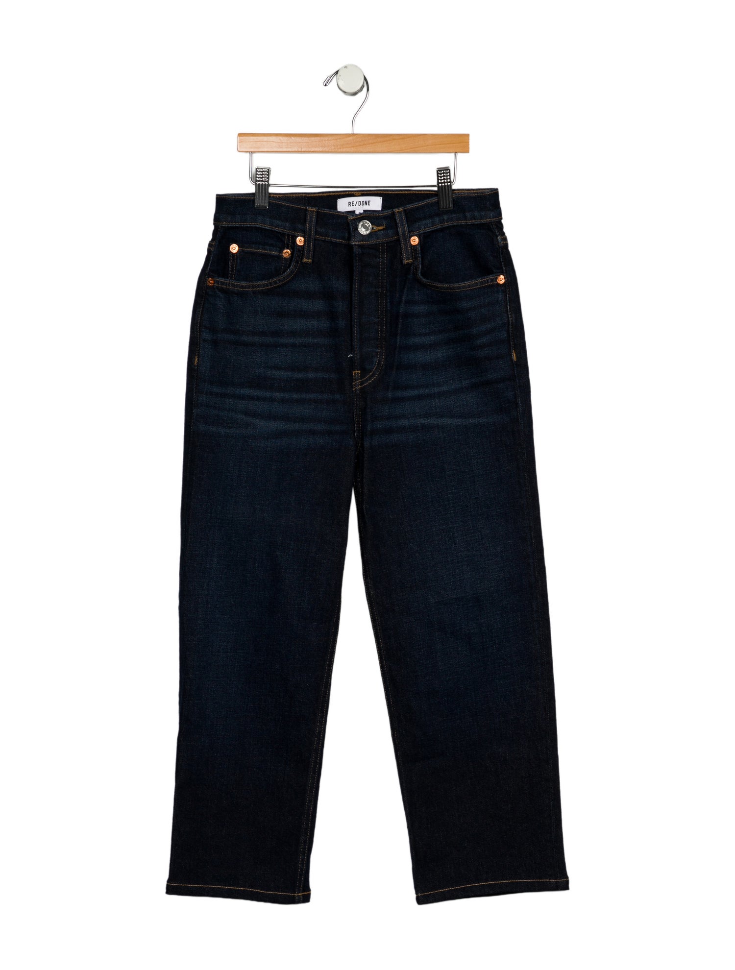 RE/DONE High-Rise Straight Leg Jeans