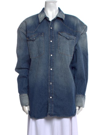 RE/DONE Long Sleeve Button-Up Top