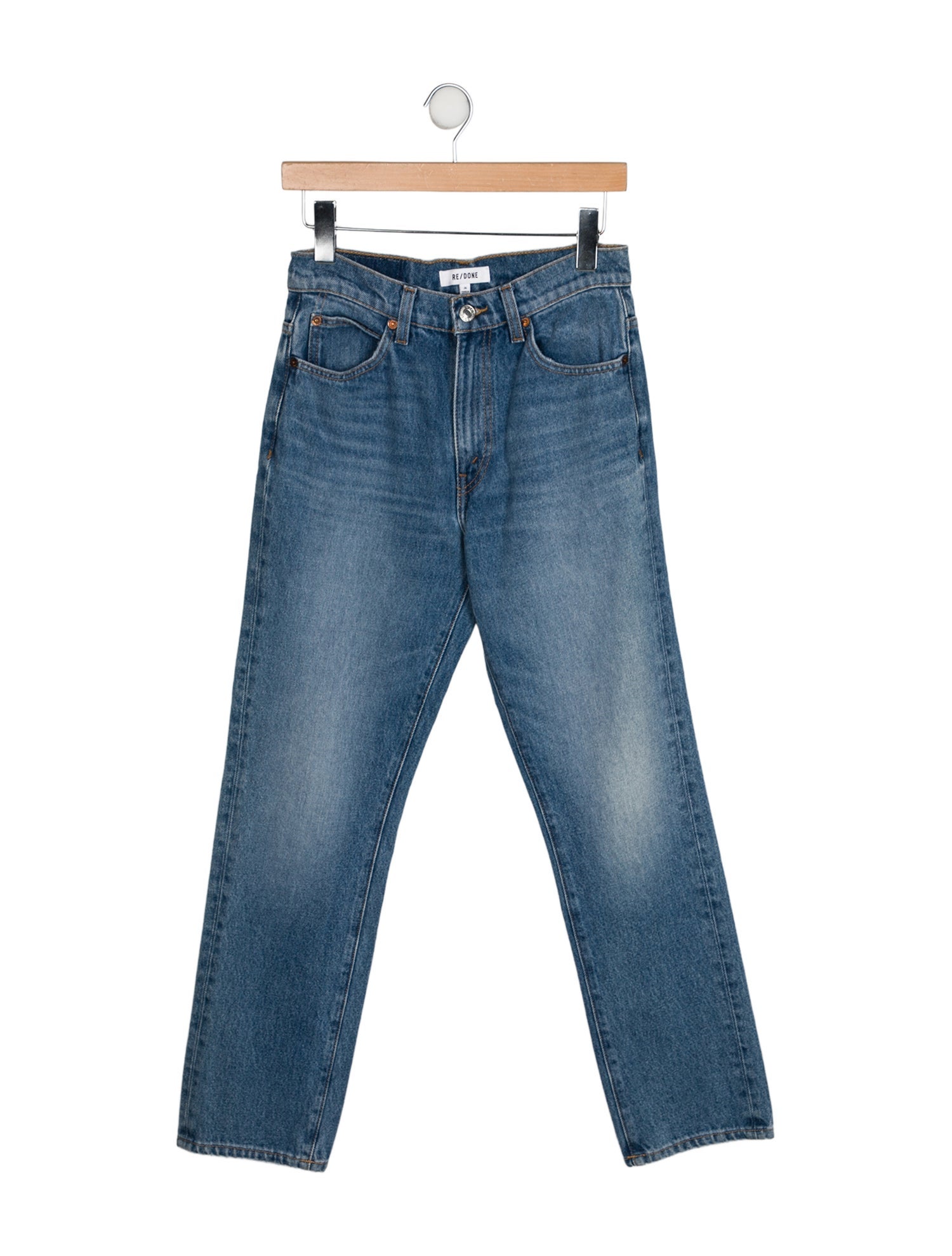 RE/DONE High-Rise Straight Leg Jeans