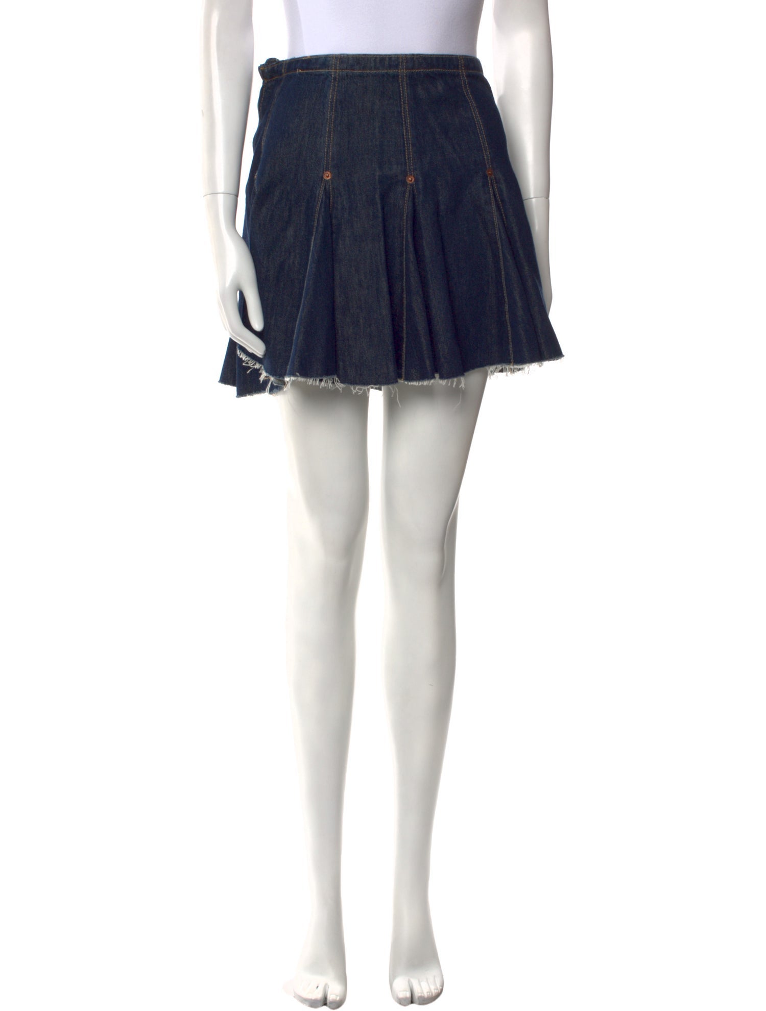 RE/DONE Raw-Edge Trim Mini Skirt