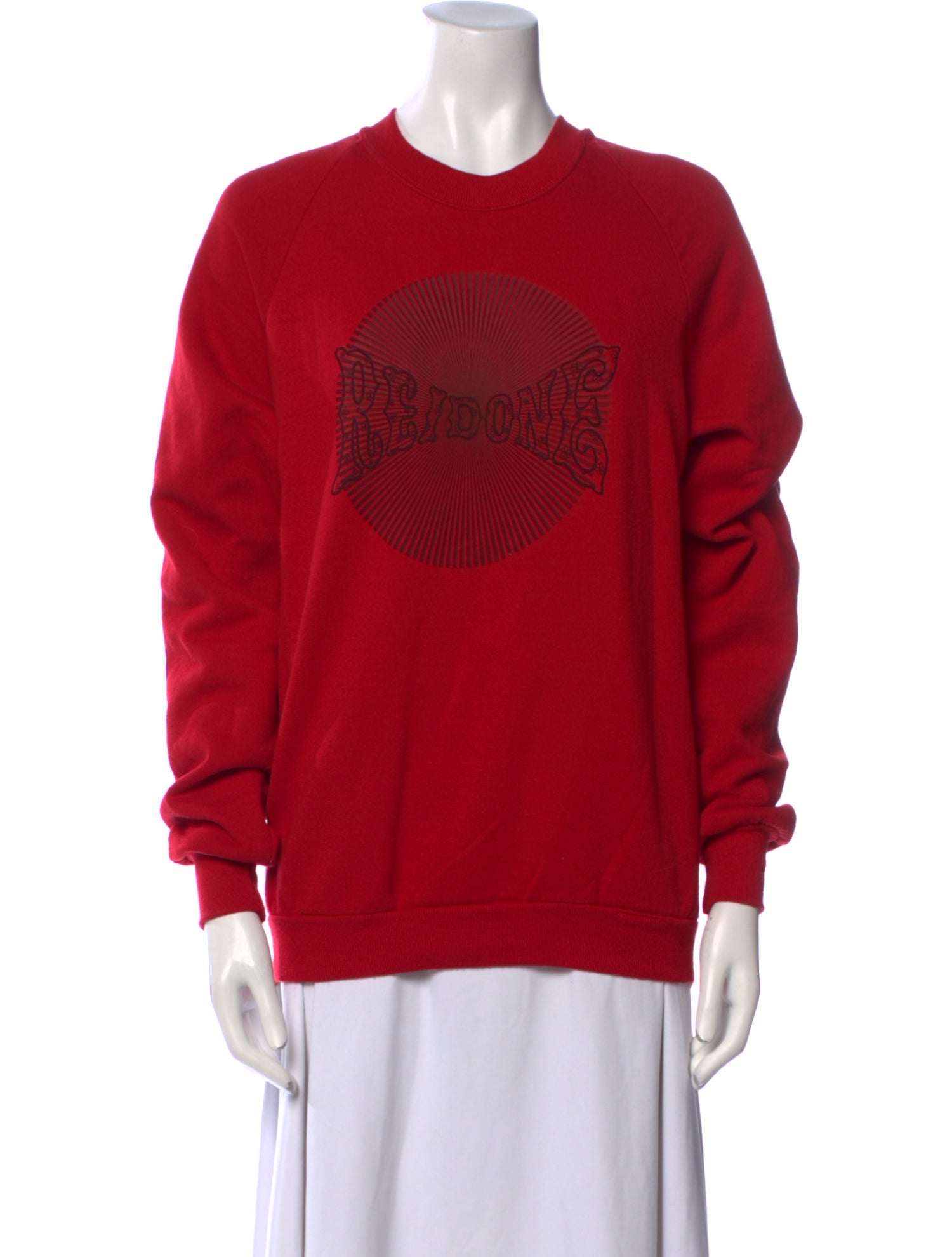 RE/DONE Graphic Print Crew Neck Sweatshirt