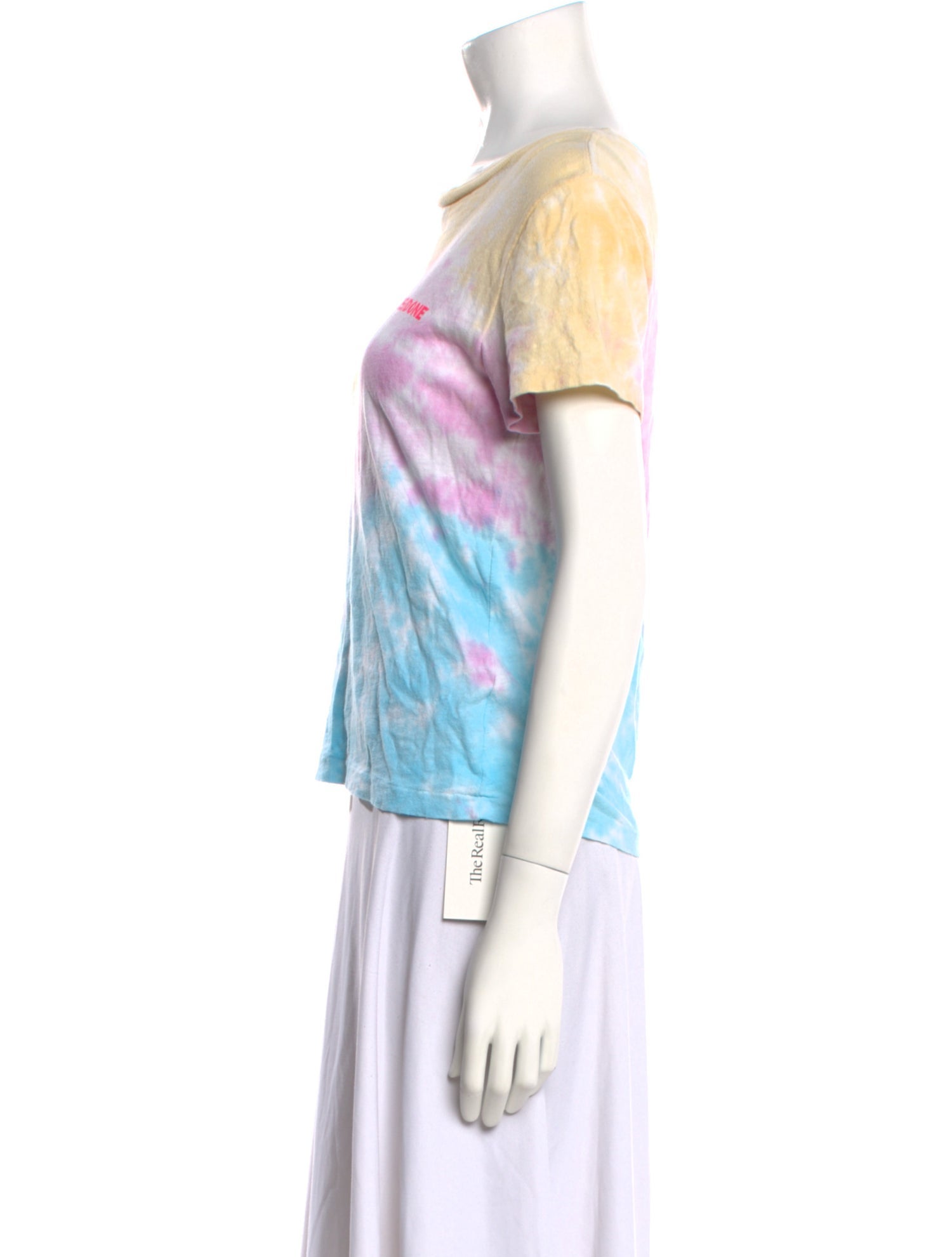 RE/DONE Tie-Dye Print Scoop Neck T-Shirt