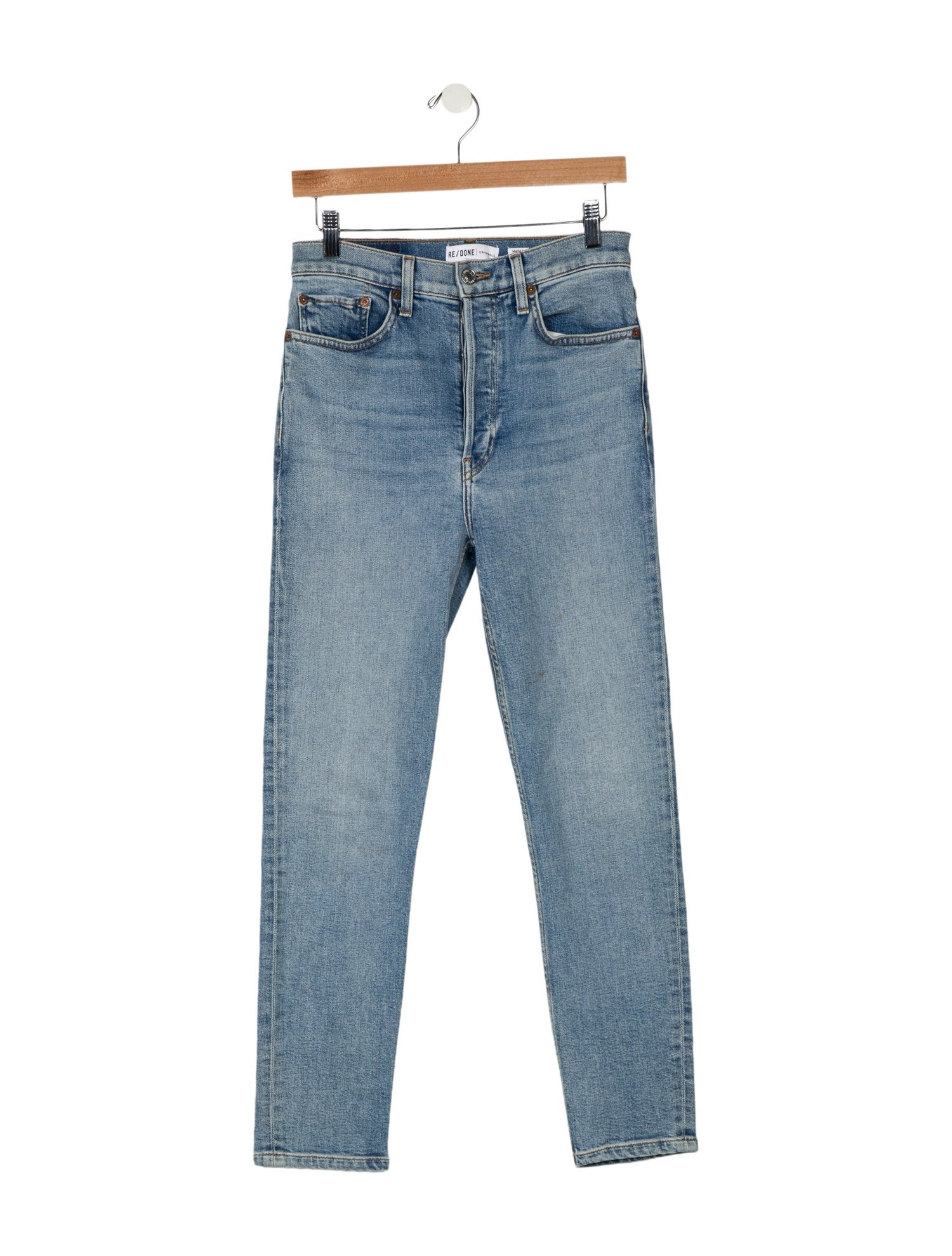 RE/DONE High-Rise Straight Leg Jeans