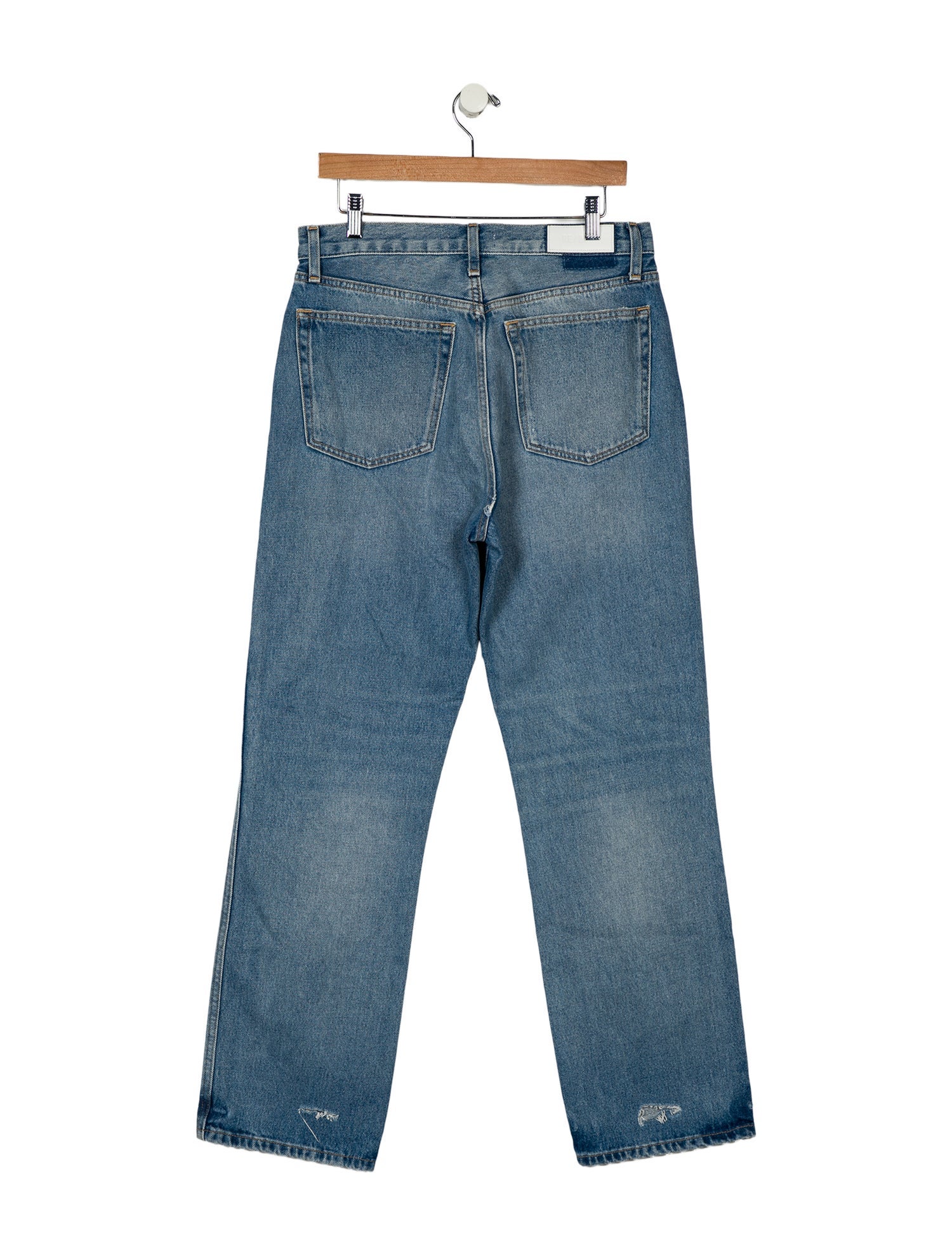 RE/DONE High-Rise Straight Leg Jeans