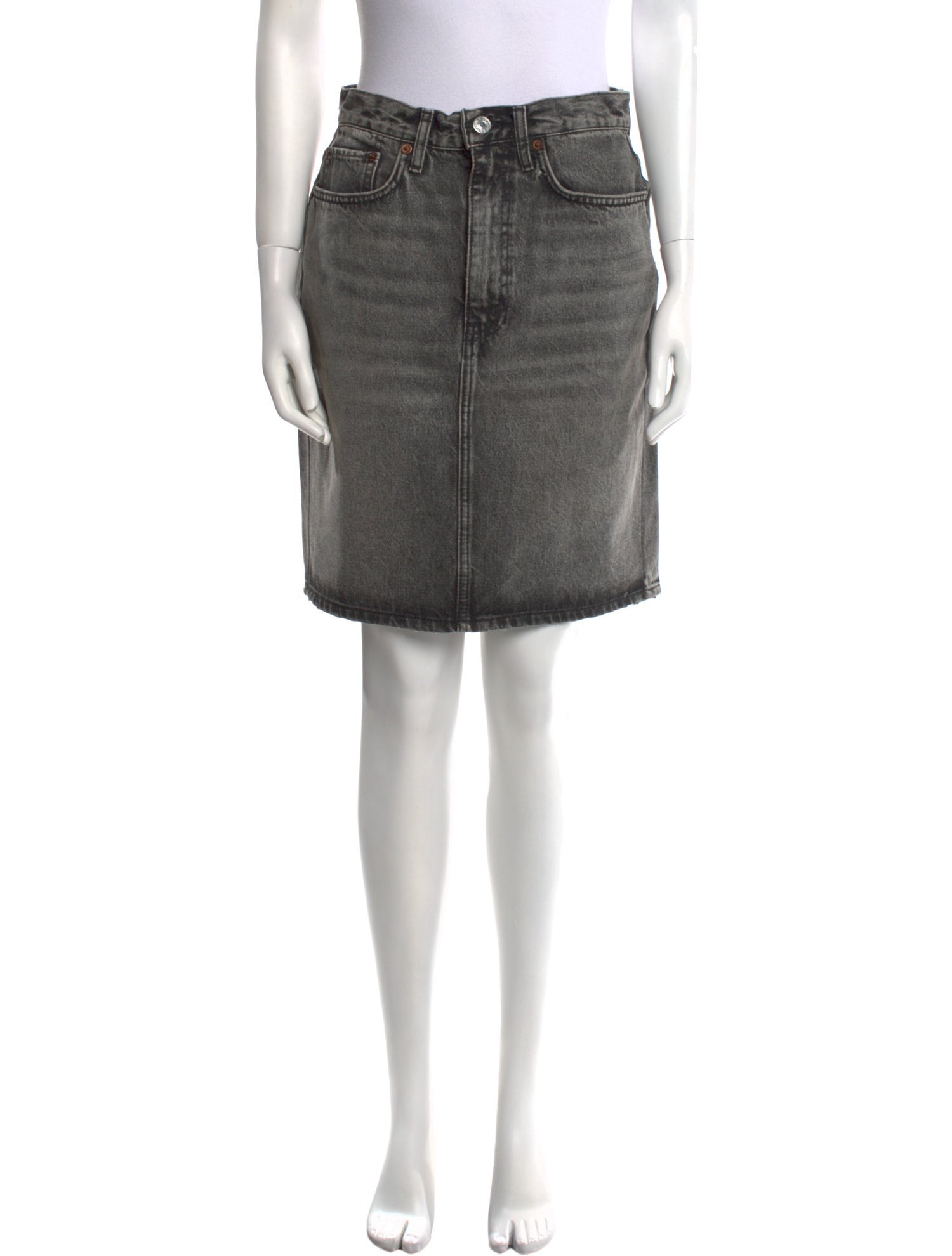 RE/DONE Distressed Accents Mini Skirt