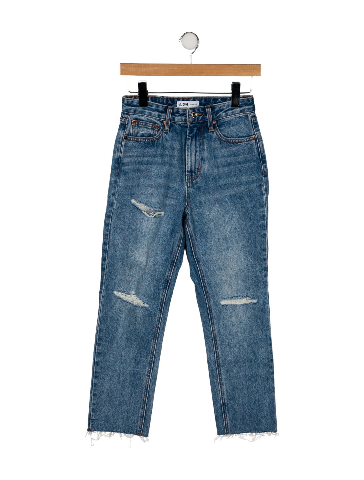 RE/DONE High-Rise Straight Leg Jeans
