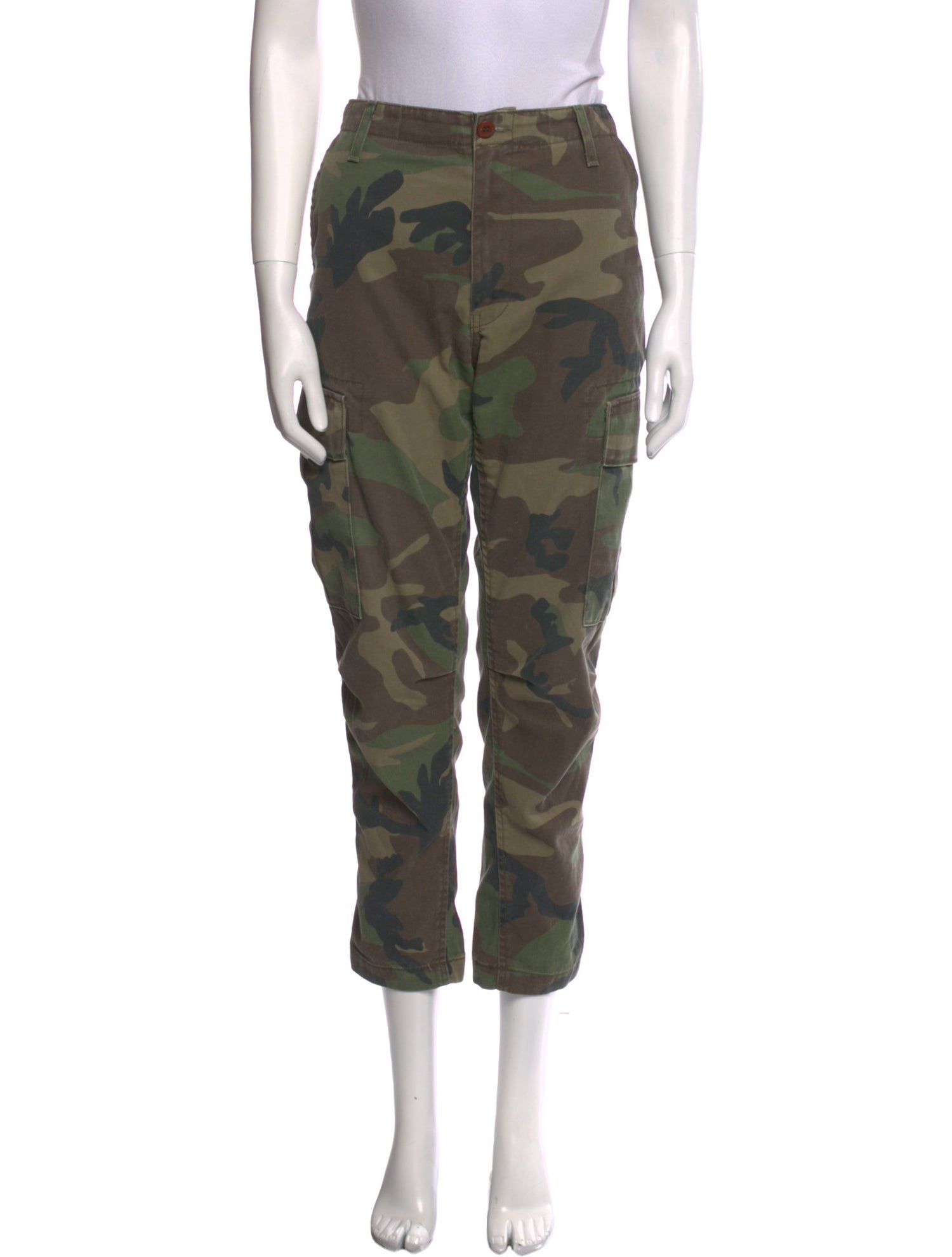 RE/DONE Camouflage Print Skinny Leg Pants
