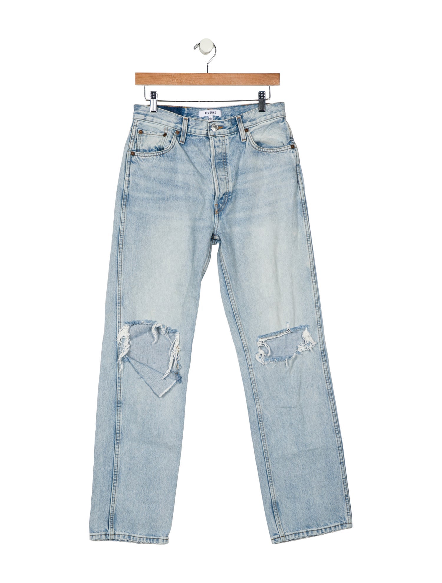RE/DONE High-Rise Straight Leg Jeans