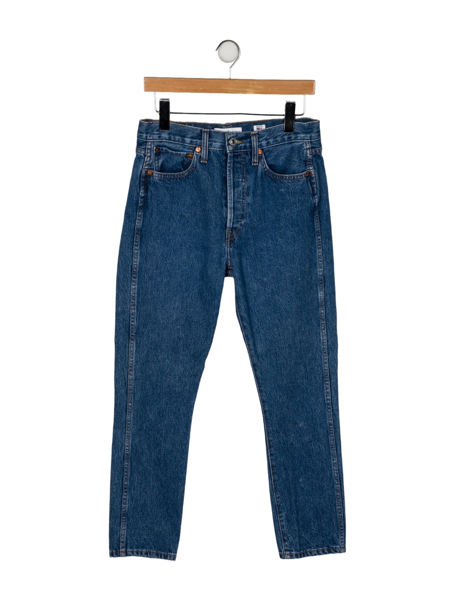 RE/DONE High-Rise Straight Leg Jeans