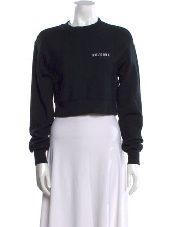 RE/DONE Graphic Print Crew Neck Crop Top