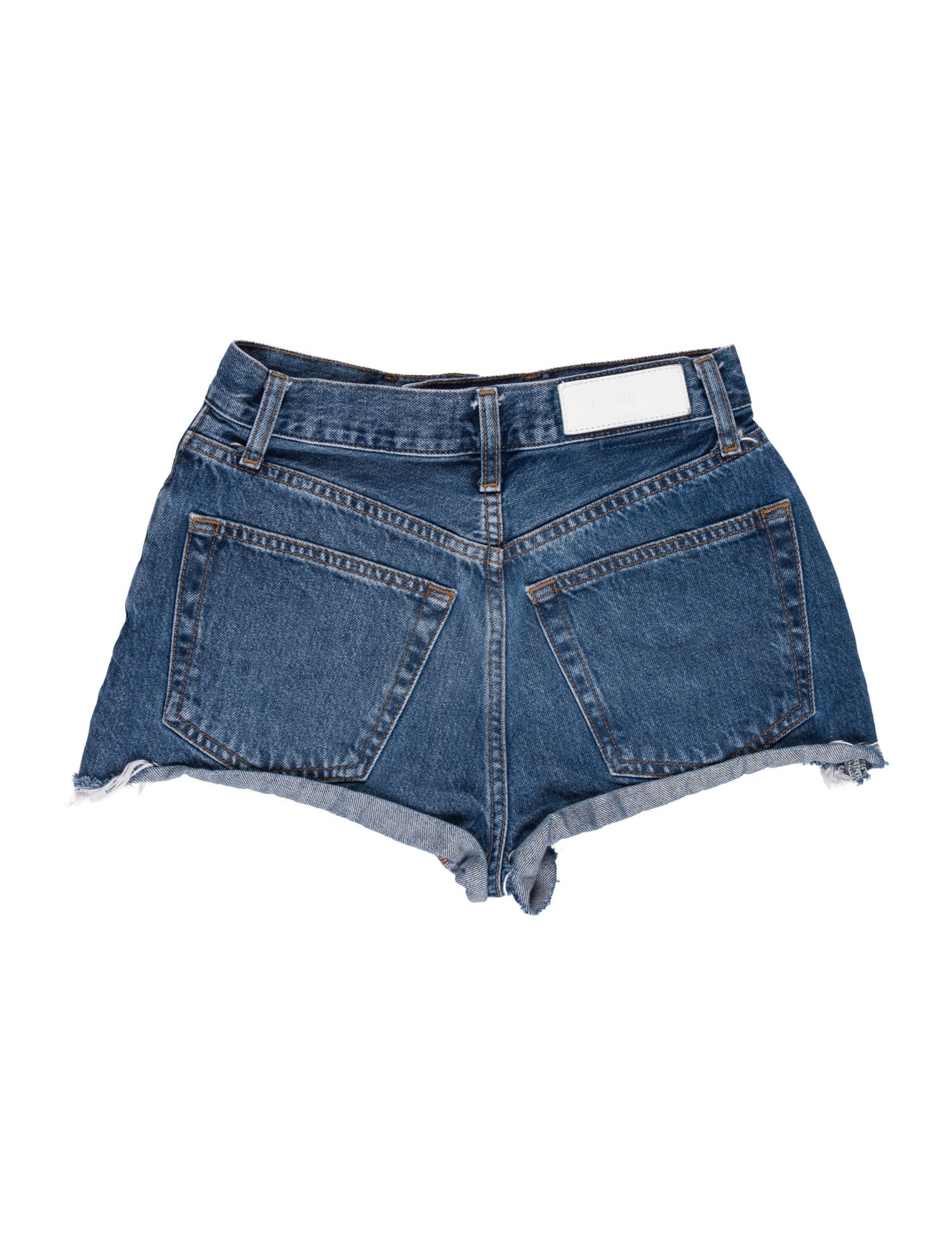 RE/DONE Leather Mini Shorts