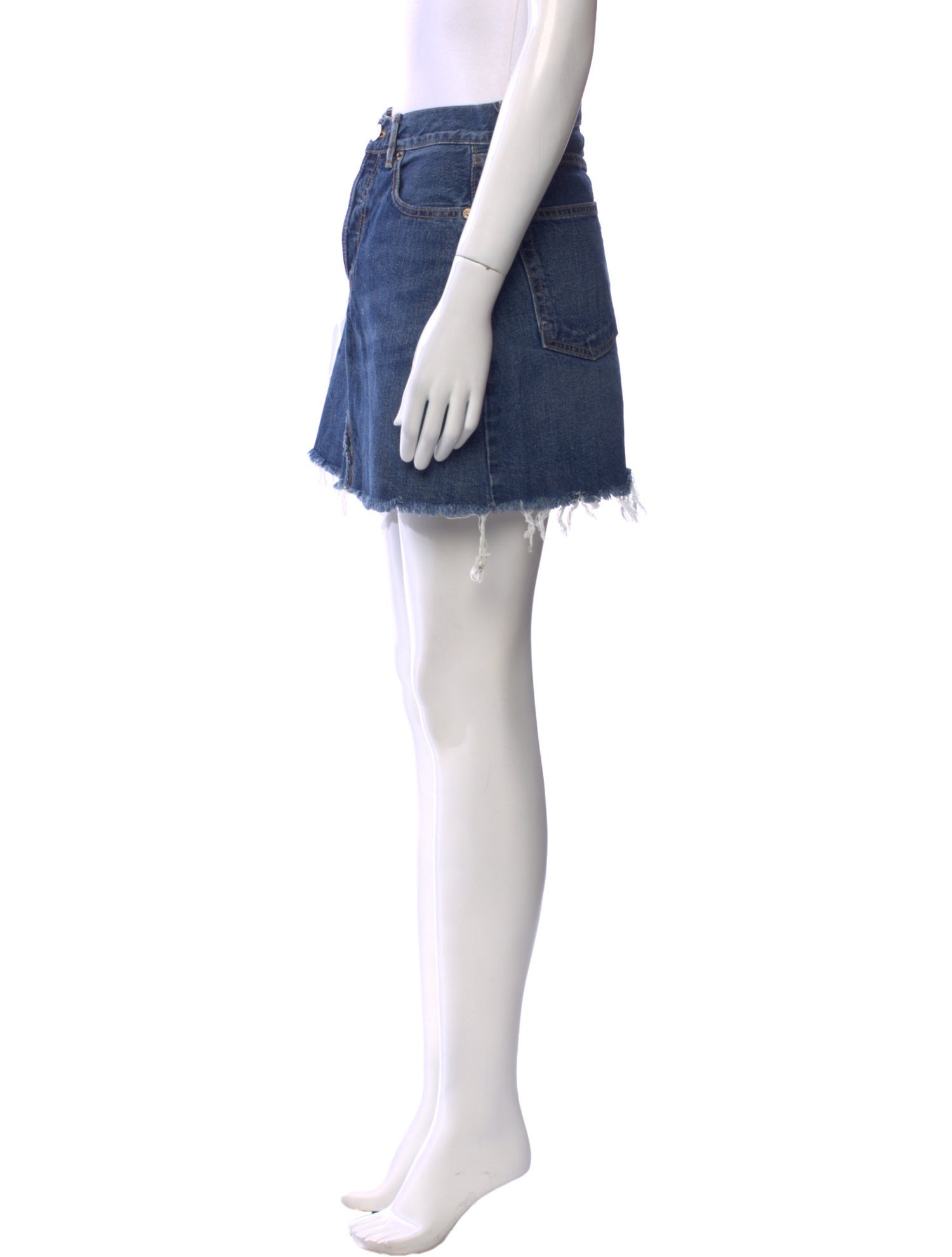 RE/DONE Distressed Accents Mini Skirt