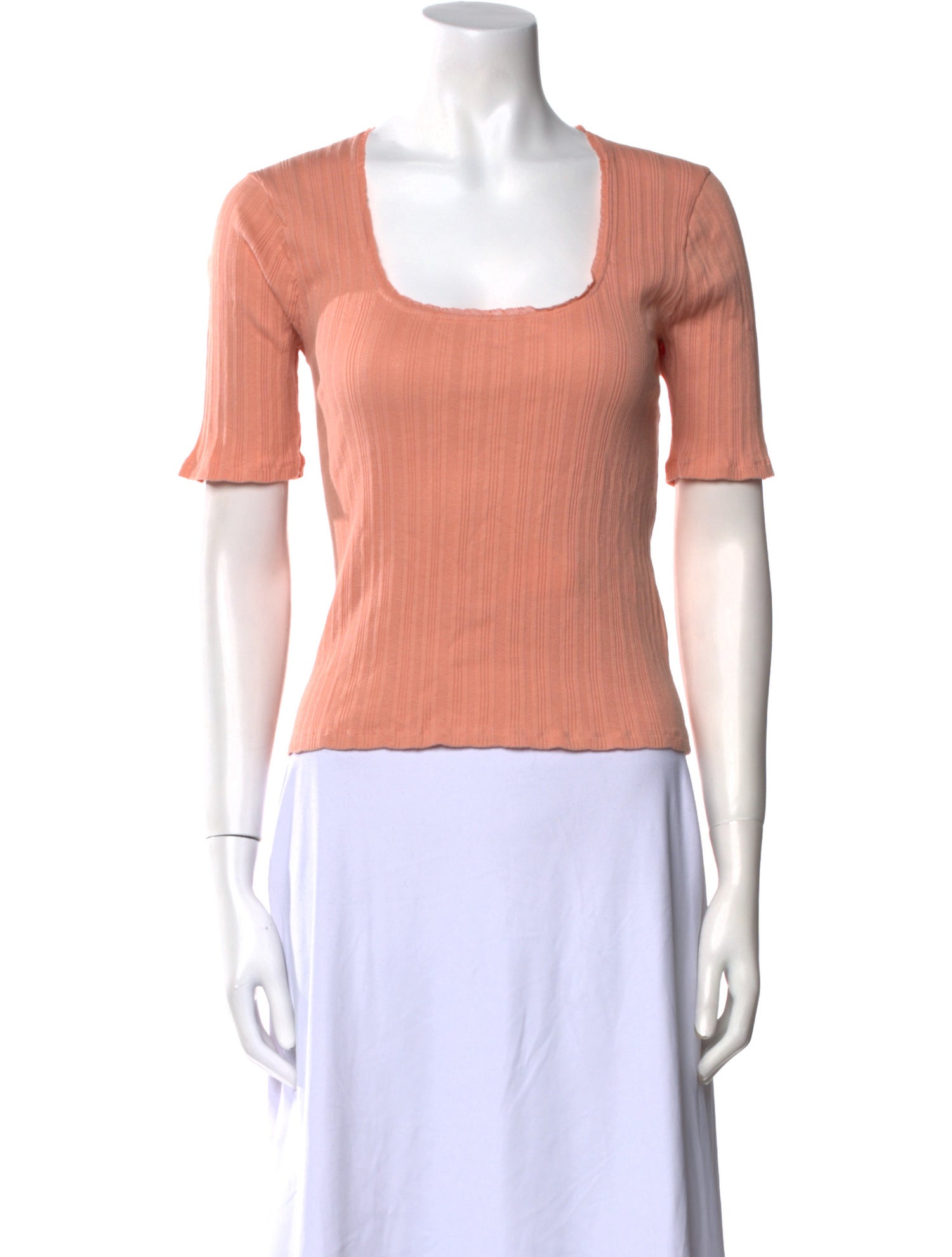 RE/DONE Square Neckline Short Sleeve Top w/ Tags