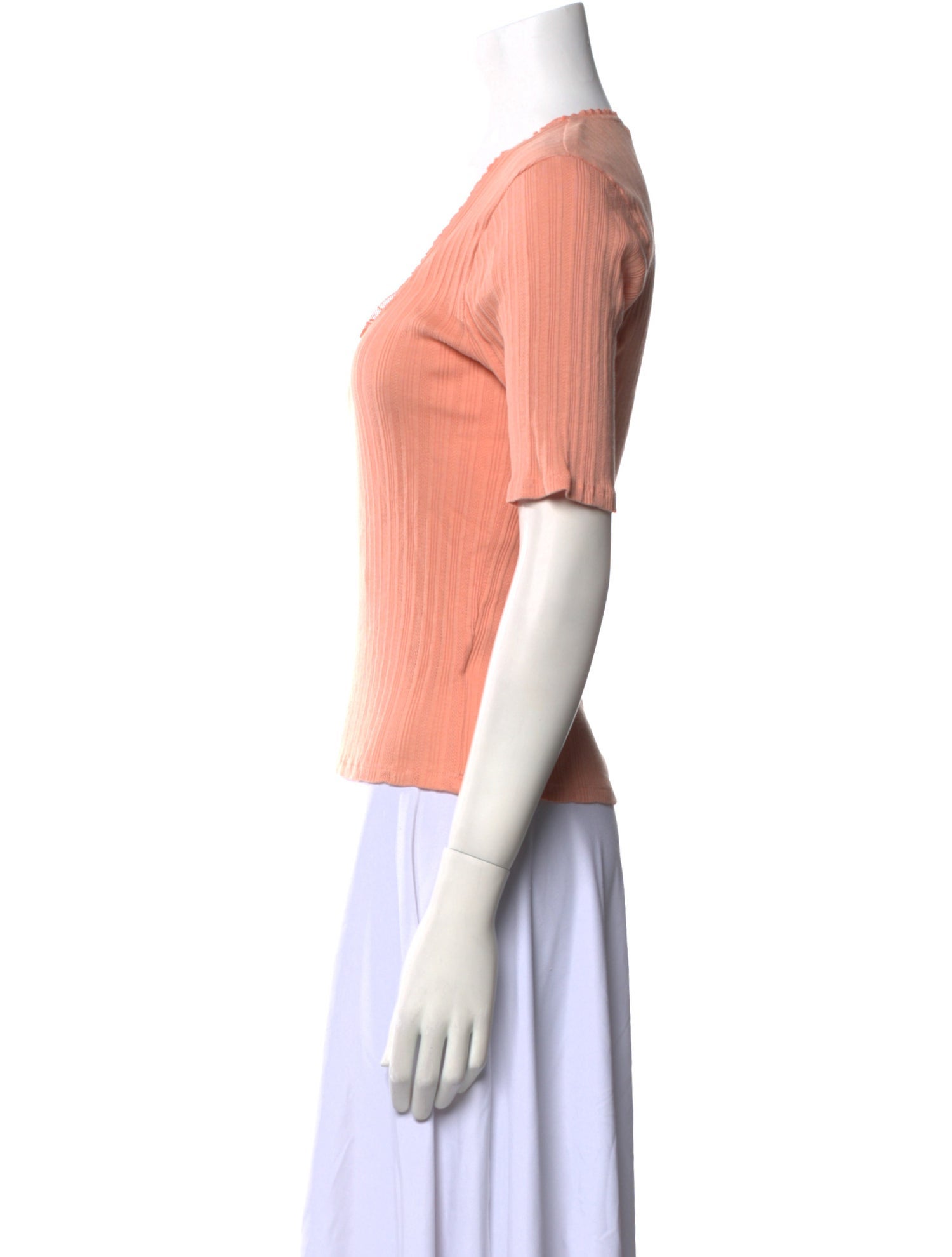 RE/DONE Square Neckline Short Sleeve Top w/ Tags