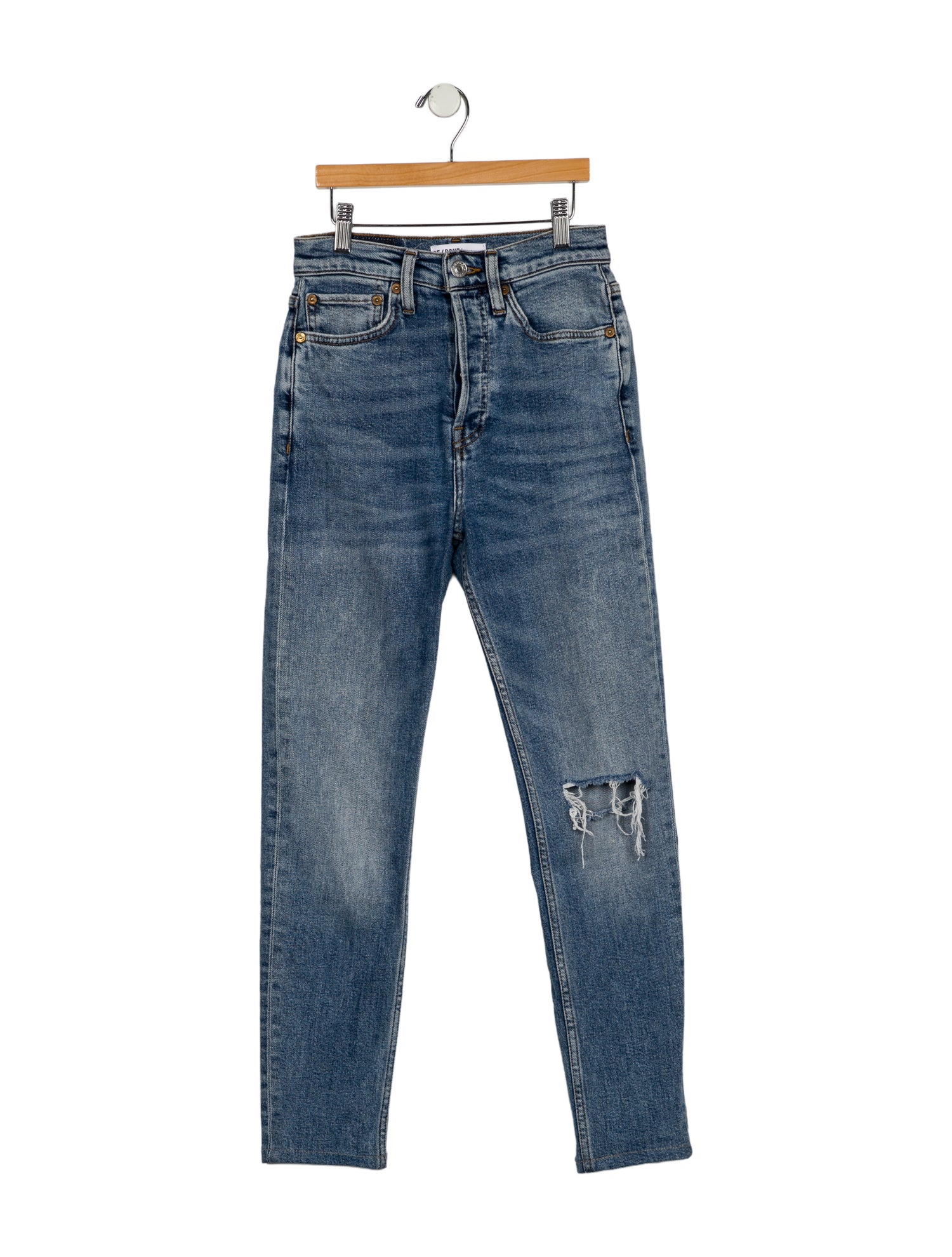 RE/DONE High-Rise Straight Leg Jeans