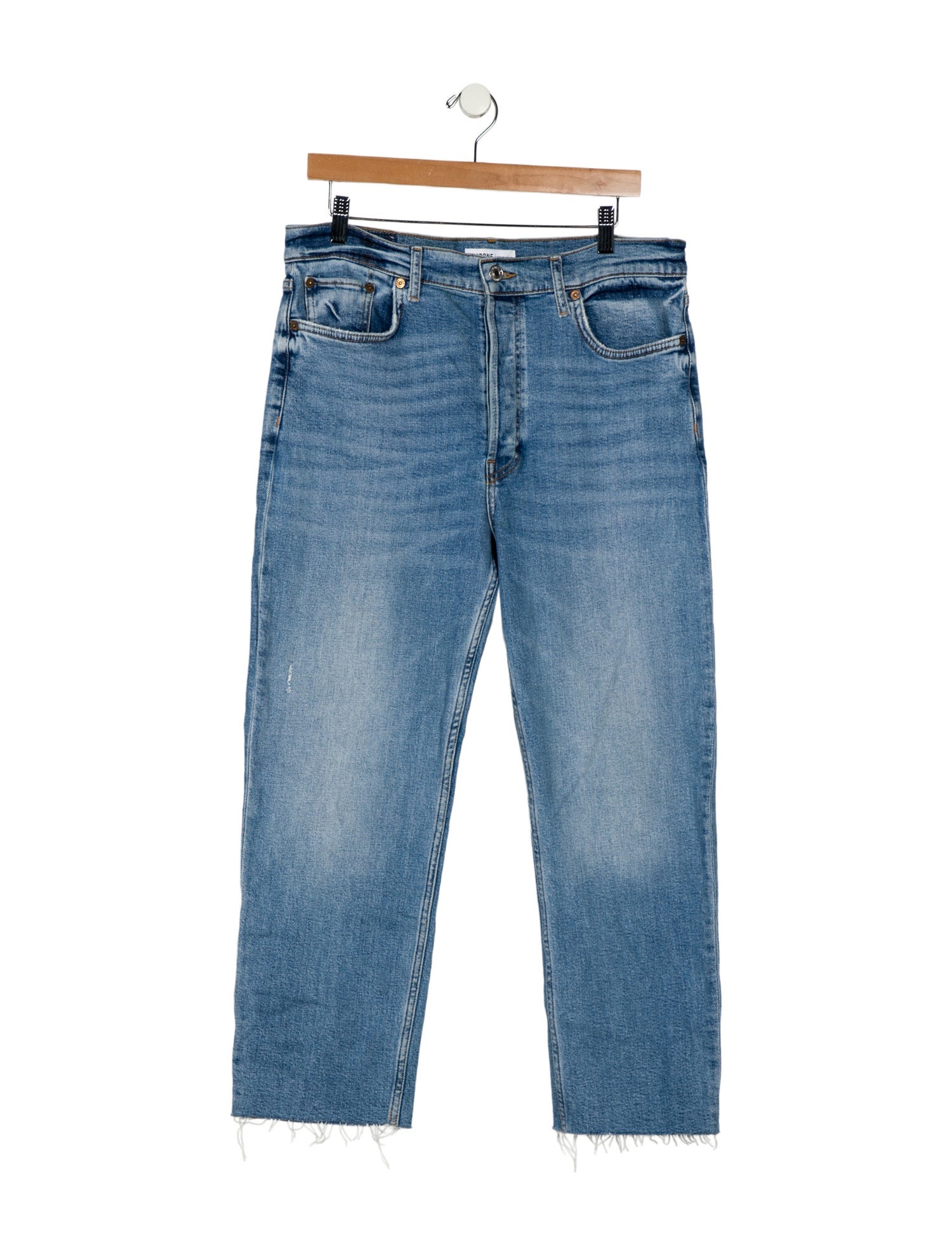 RE/DONE High-Rise Straight Leg Jeans