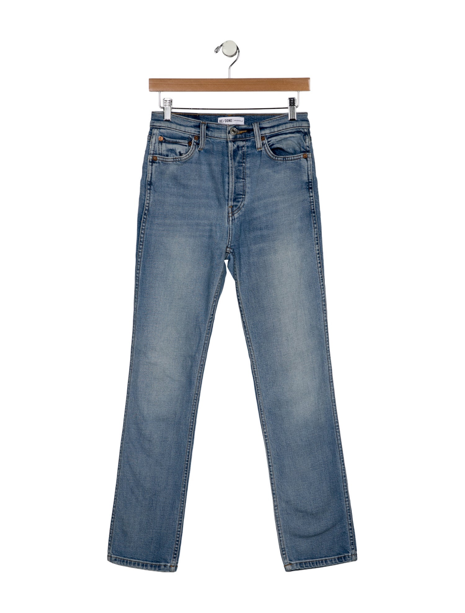 RE/DONE High-Rise Straight Leg Jeans