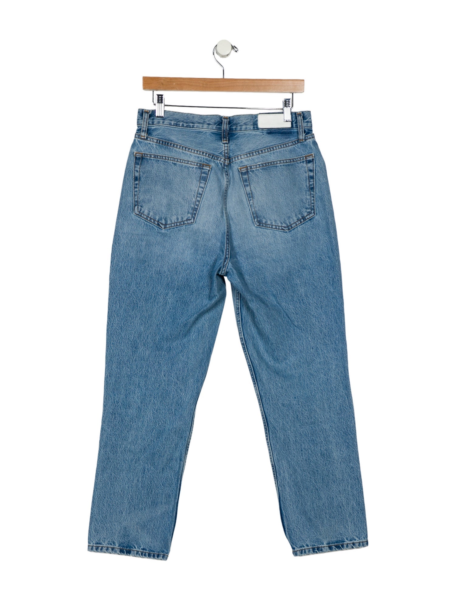 RE/DONE High-Rise Straight Leg Jeans