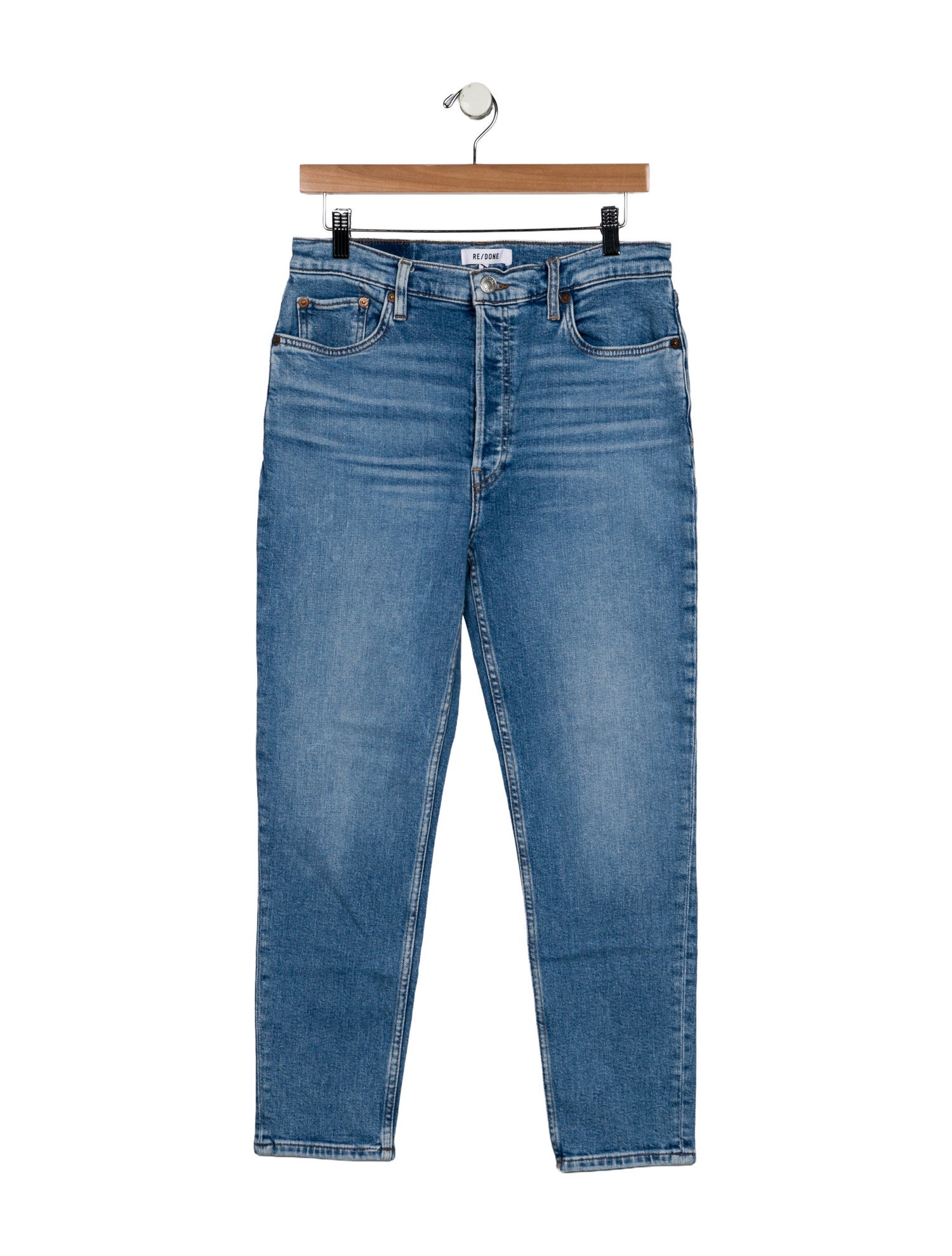 RE/DONE High-Rise Straight Leg Jeans