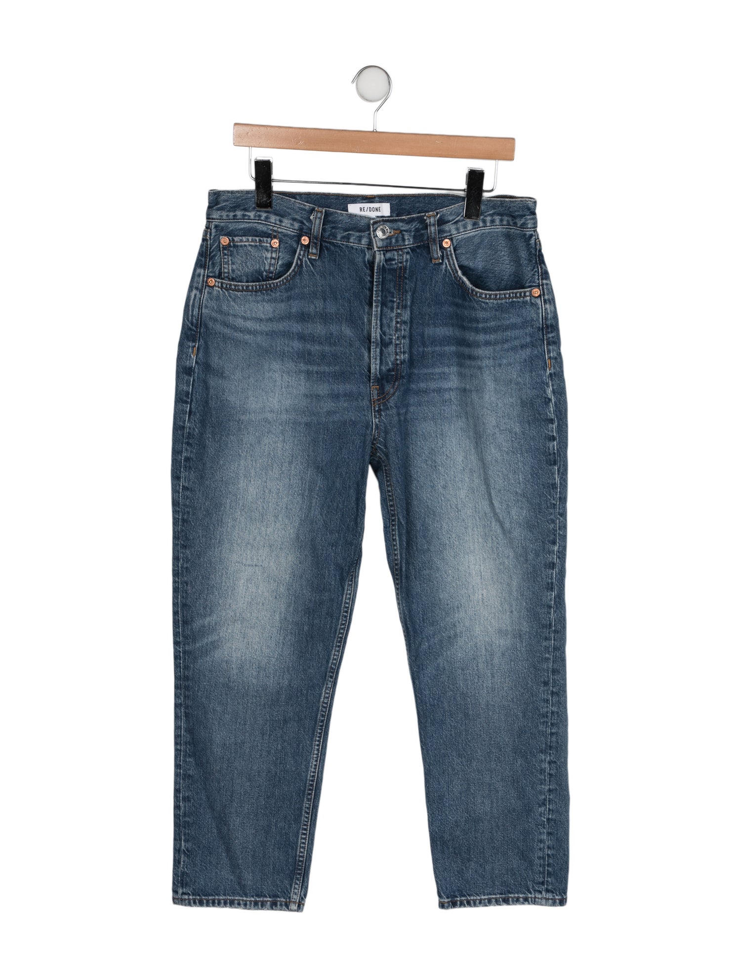 RE/DONE High-Rise Straight Leg Jeans