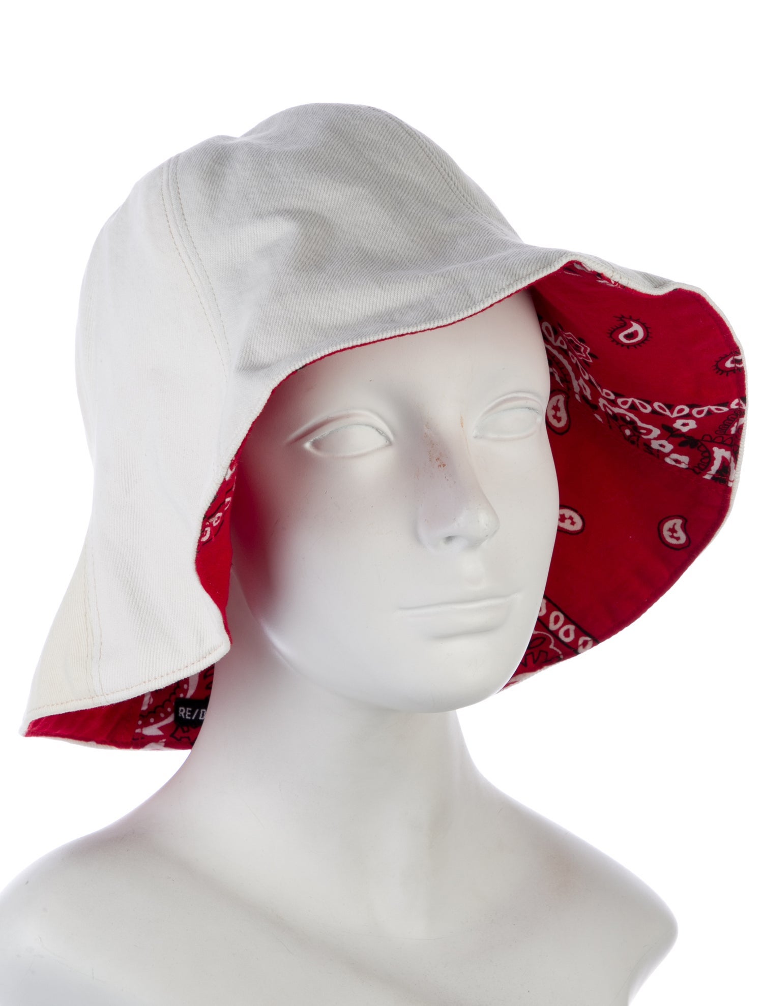 RE/DONE whitemulti color bucket hat