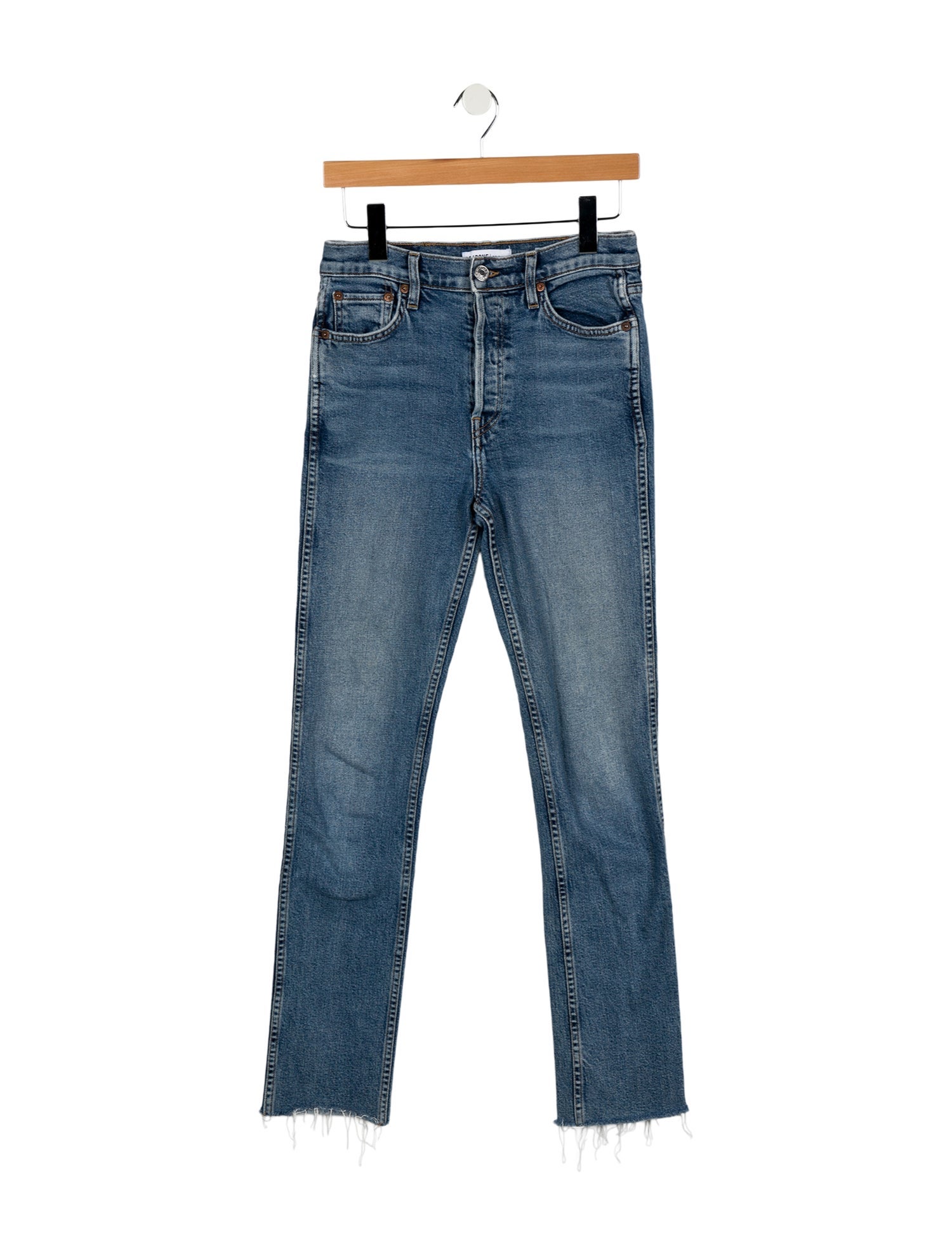 RE/DONE High-Rise Straight Leg Jeans