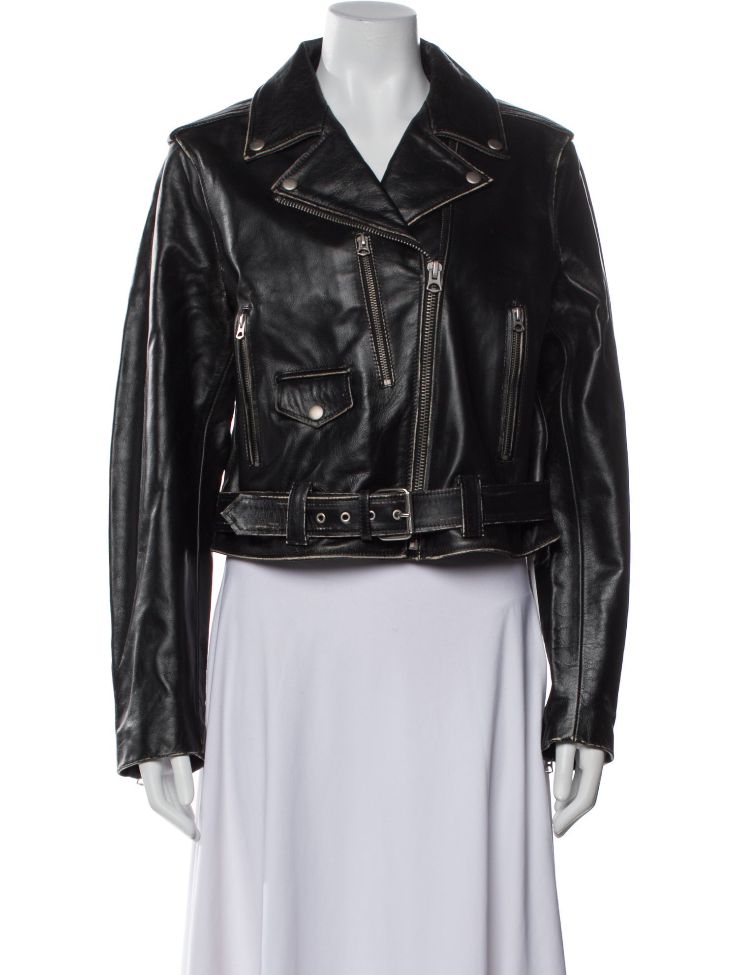 RE/DONE Leather Biker Jacket