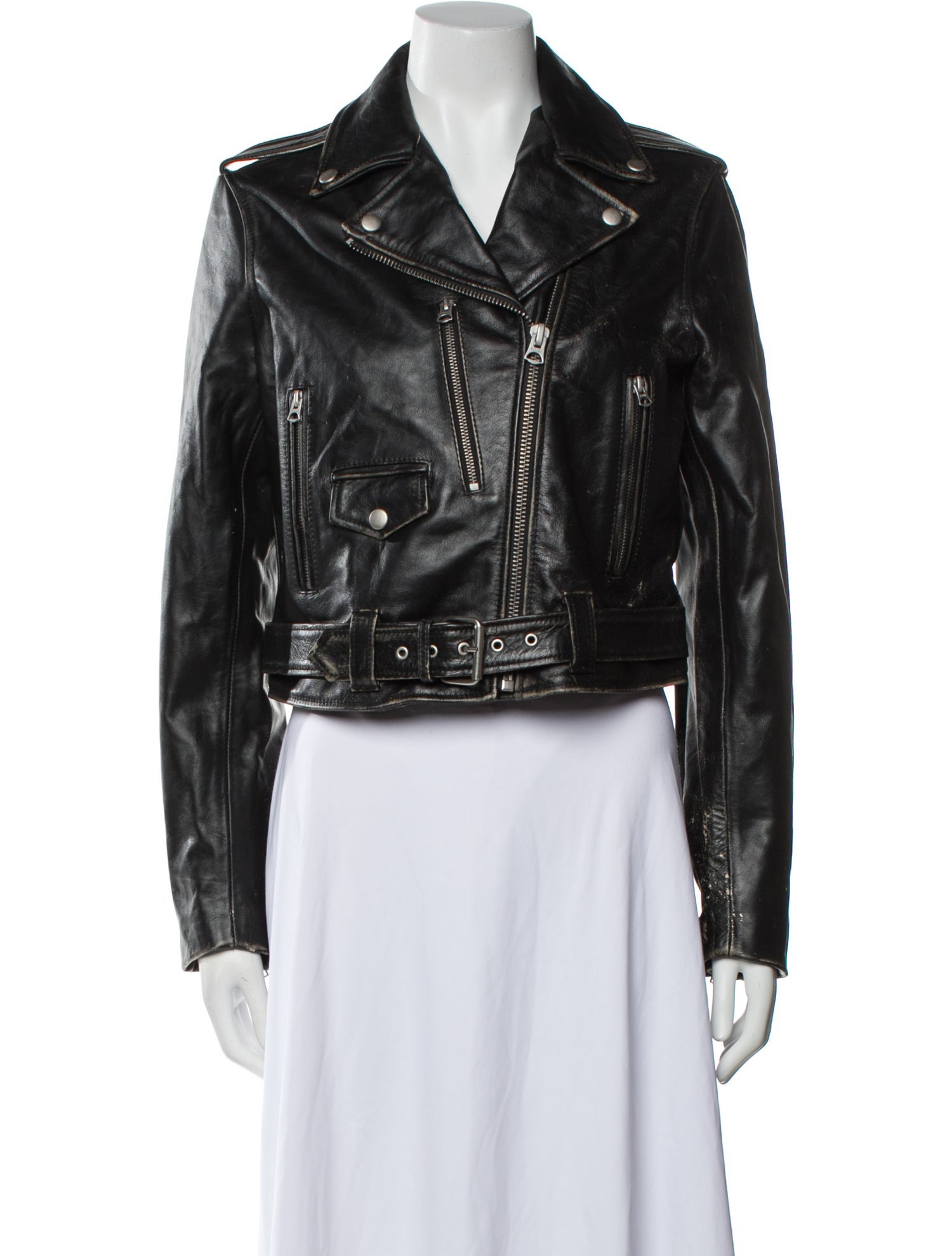 RE/DONE Leather Biker Jacket