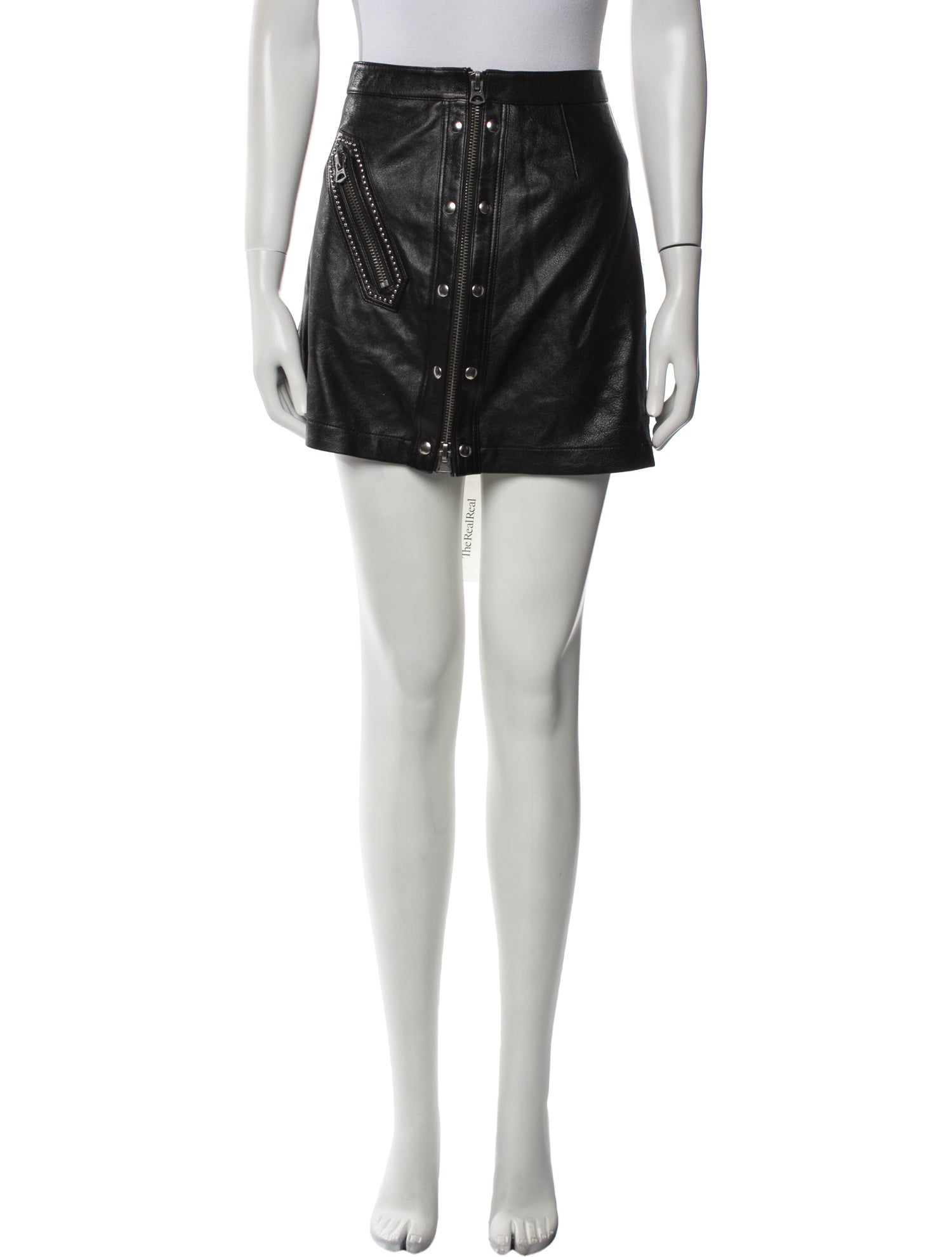 RE/DONE Lamb Leather Mini Skirt w/ Tags