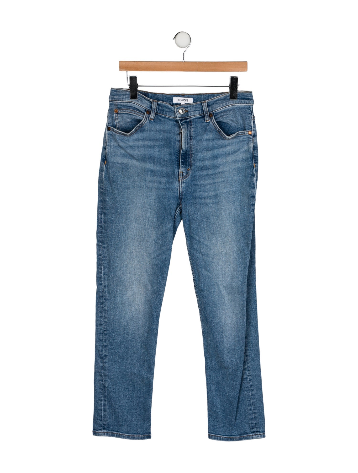 RE/DONE High-Rise Straight Leg Jeans