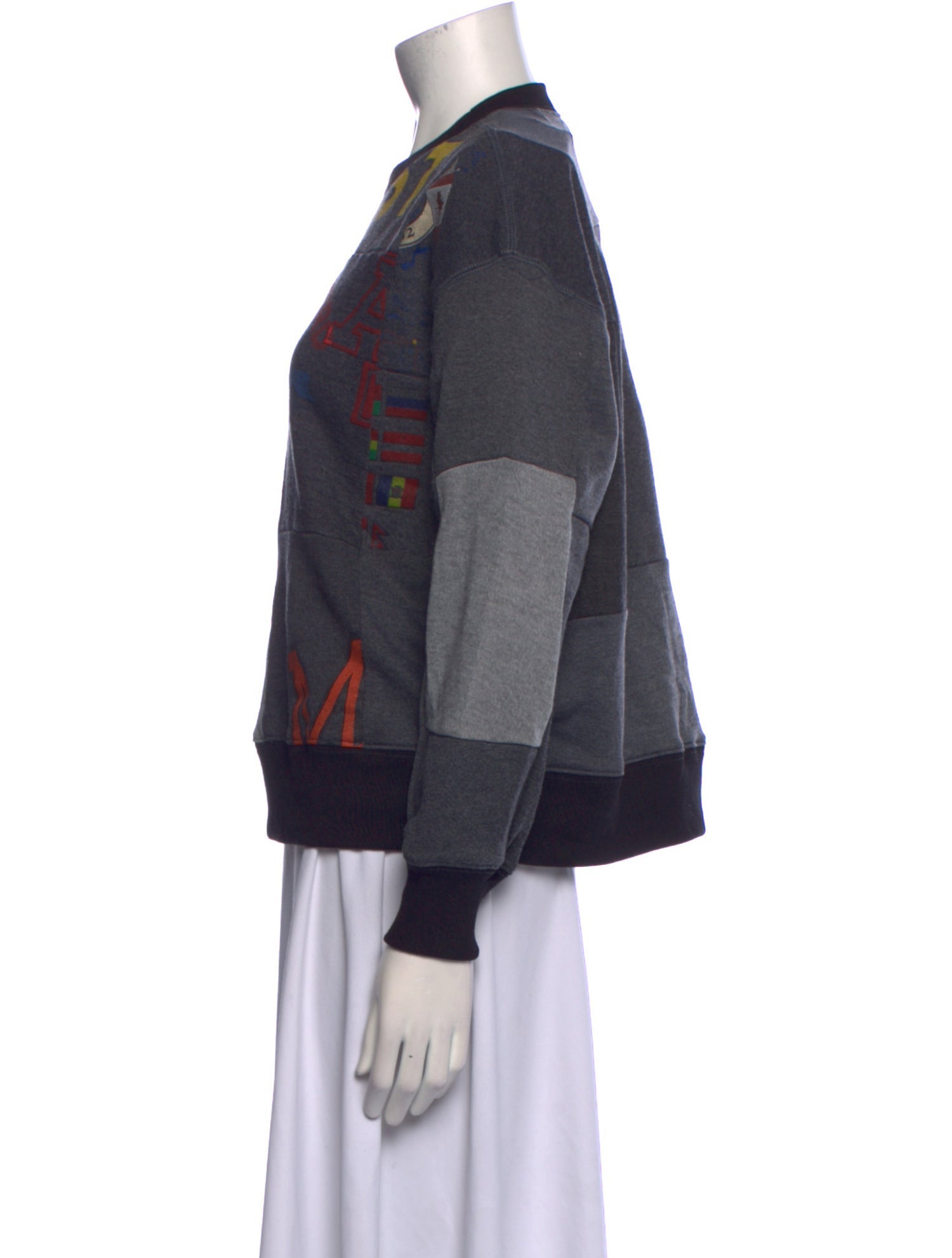 RE/DONE Graphic Print Crew Neck Sweatshirt