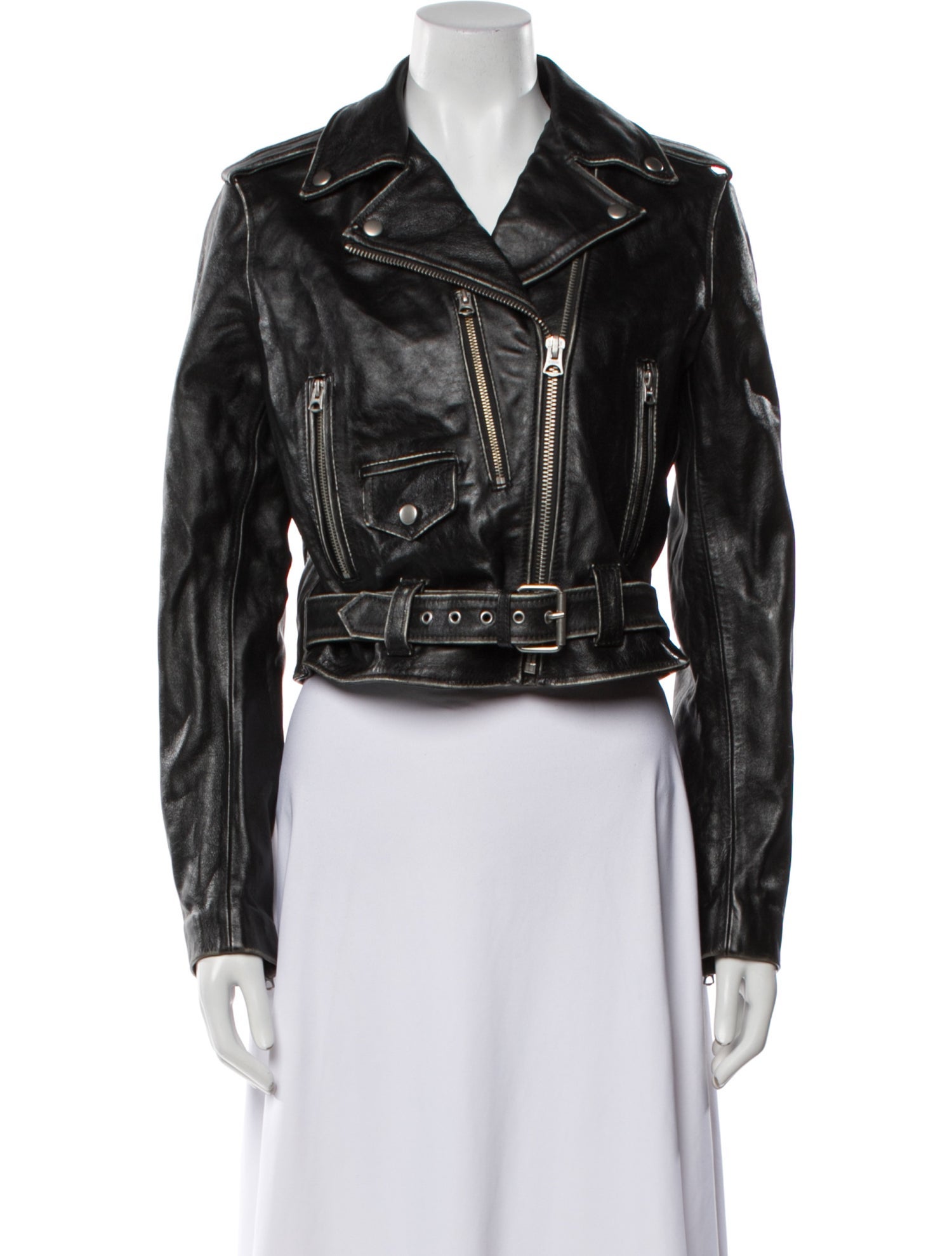 RE/DONE Leather Biker Jacket