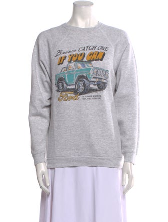 RE/DONE Graphic Print Crew Neck Sweatshirt