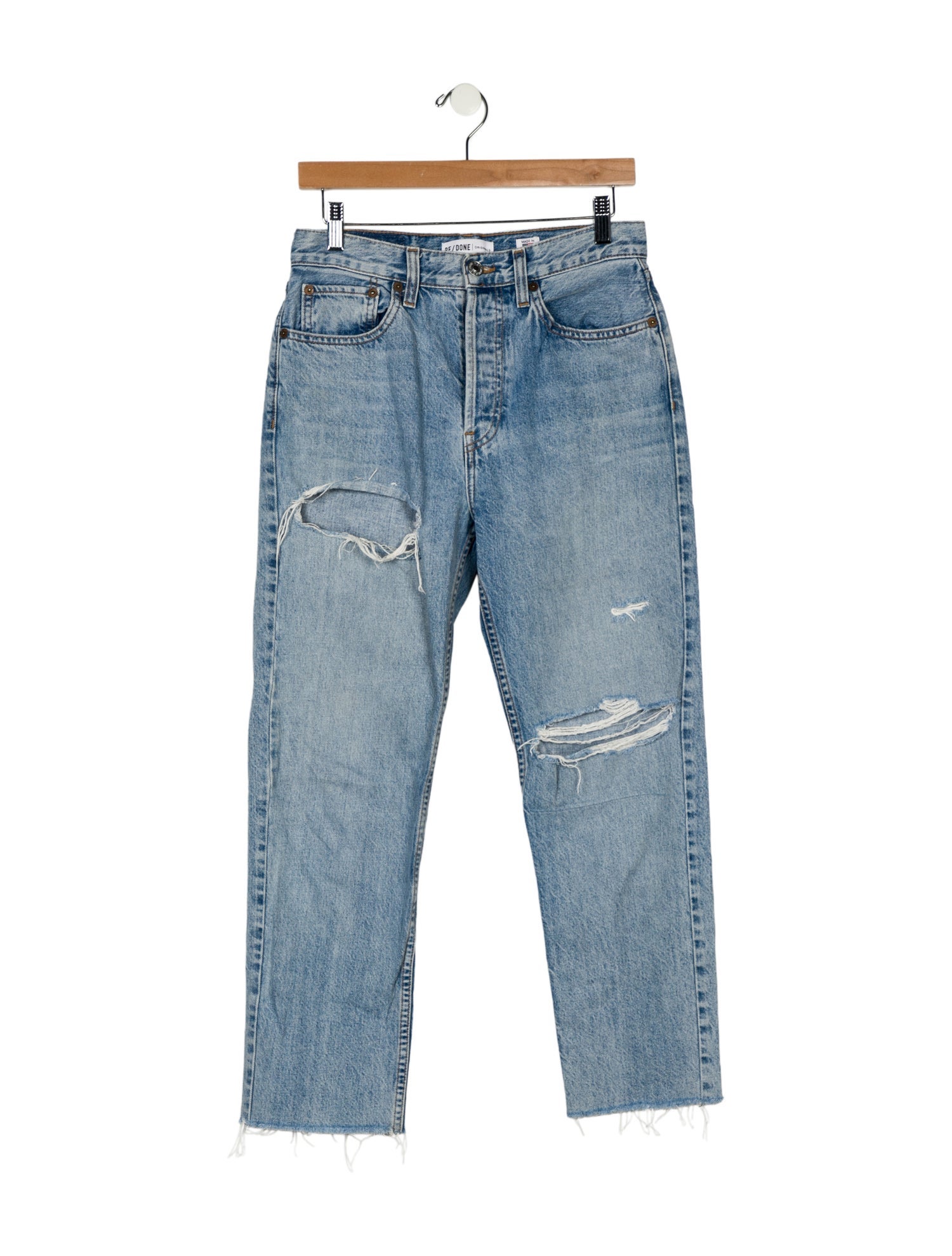 RE/DONE High-Rise Straight Leg Jeans