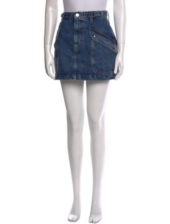 RE/DONE Raw-Edge Trim Mini Skirt