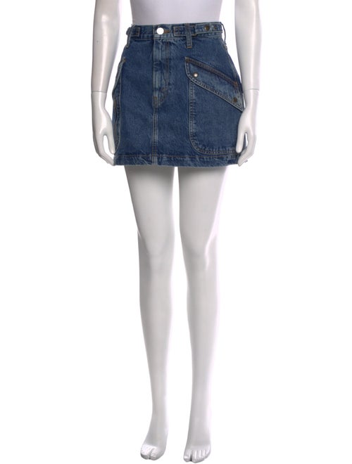 RE/DONE Raw-Edge Trim Mini Skirt