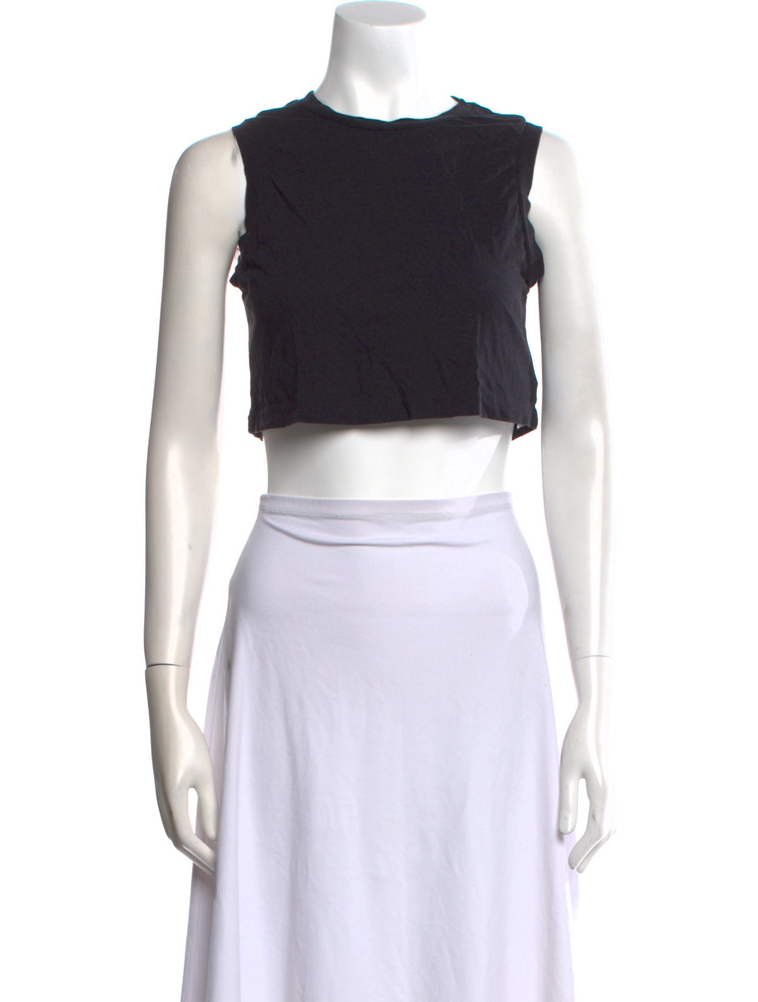 RE/DONE Bateau Neckline Sleeveless Crop Top
