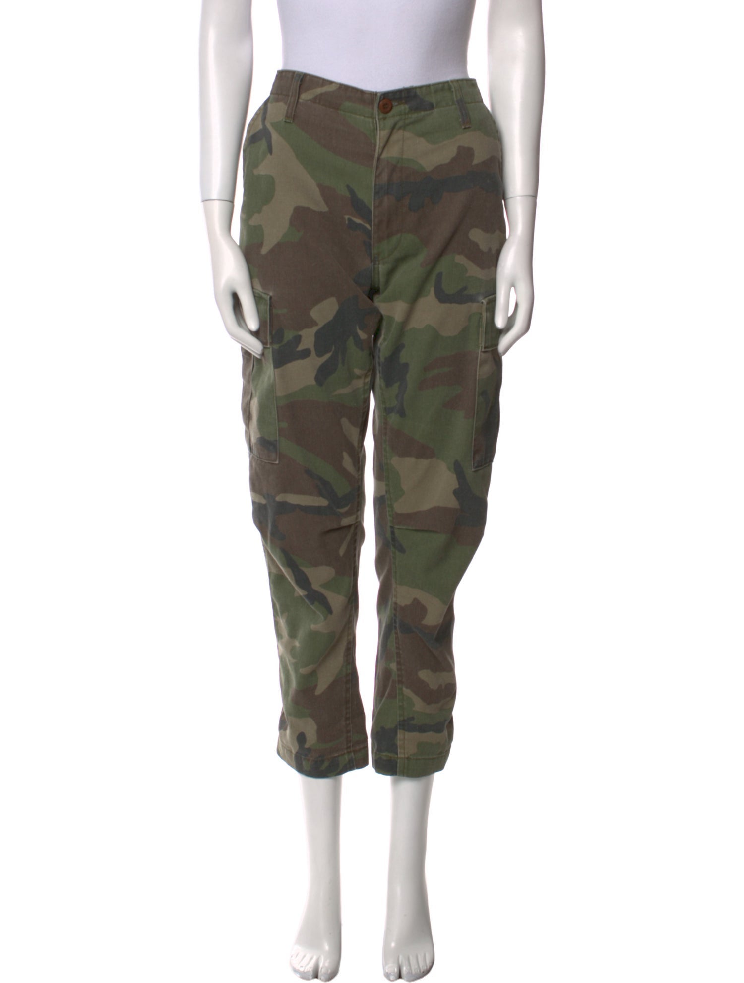 RE/DONE Camouflage Print Straight Leg Pants