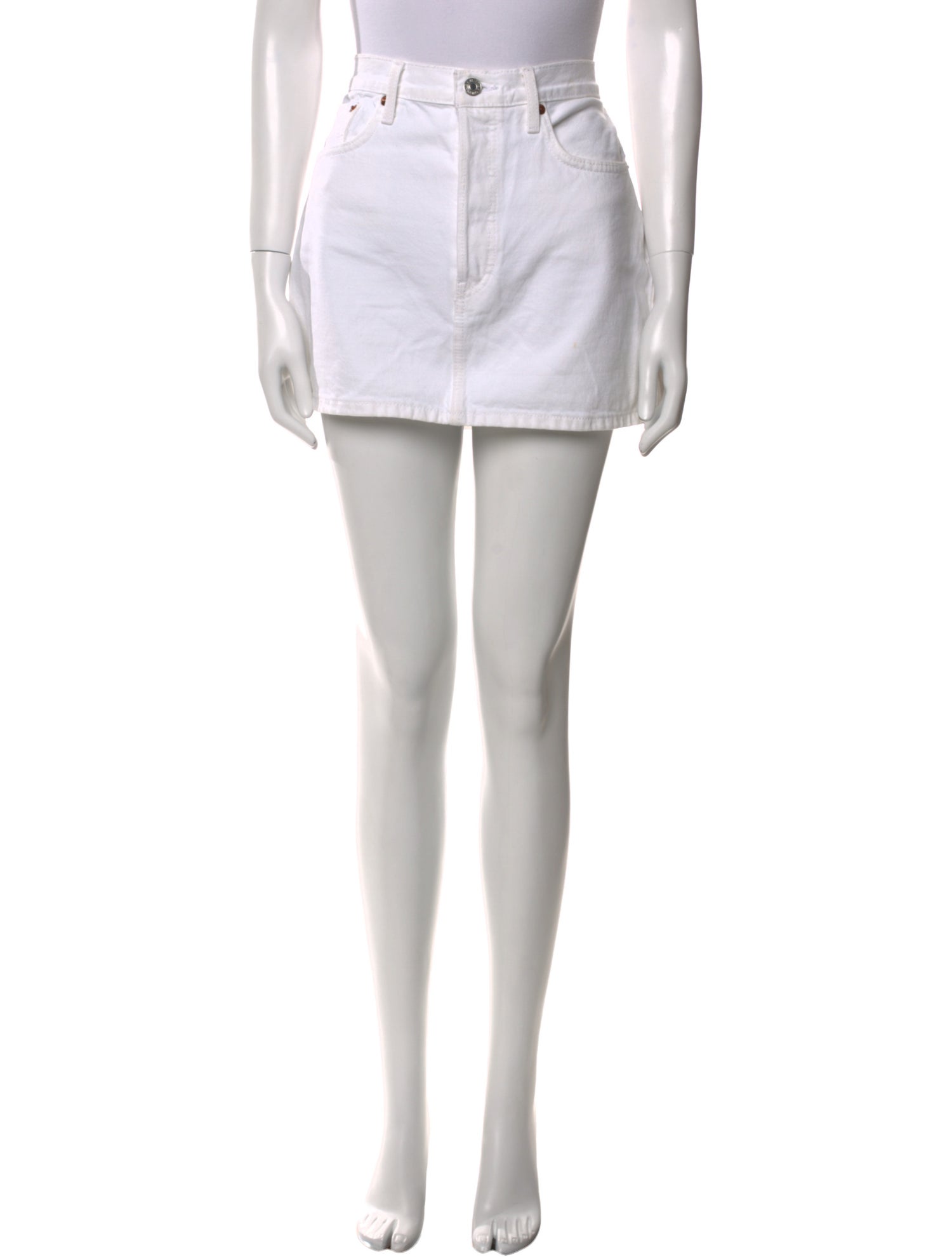 RE/DONE Distressed Accents Mini Skirt