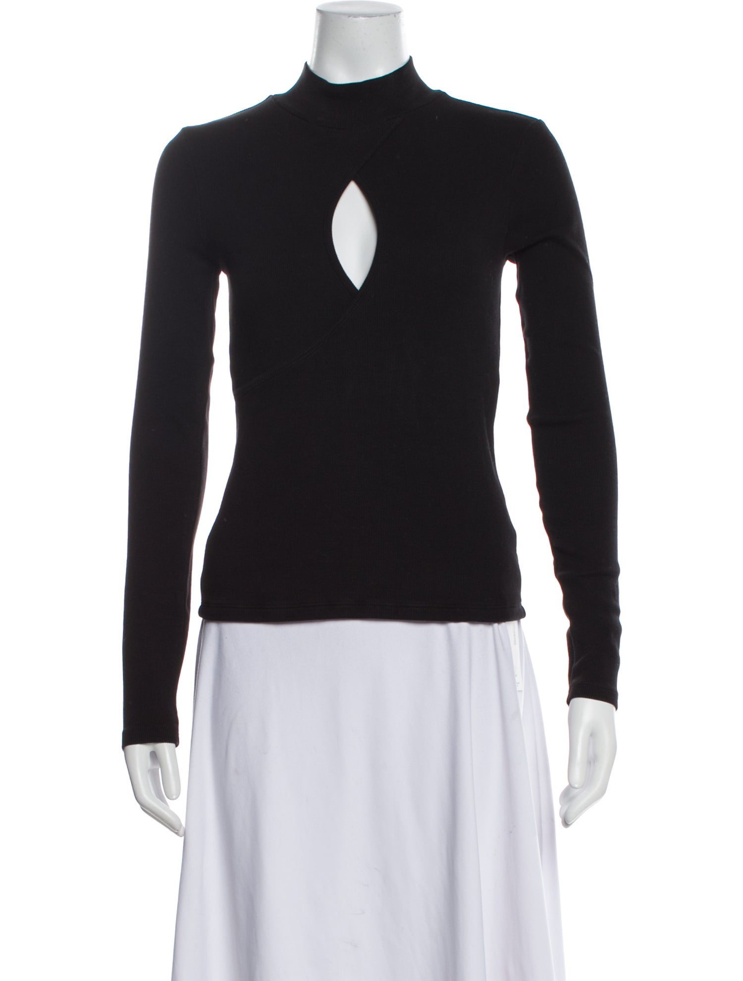 RE/DONE Mock Neck Long Sleeve Top