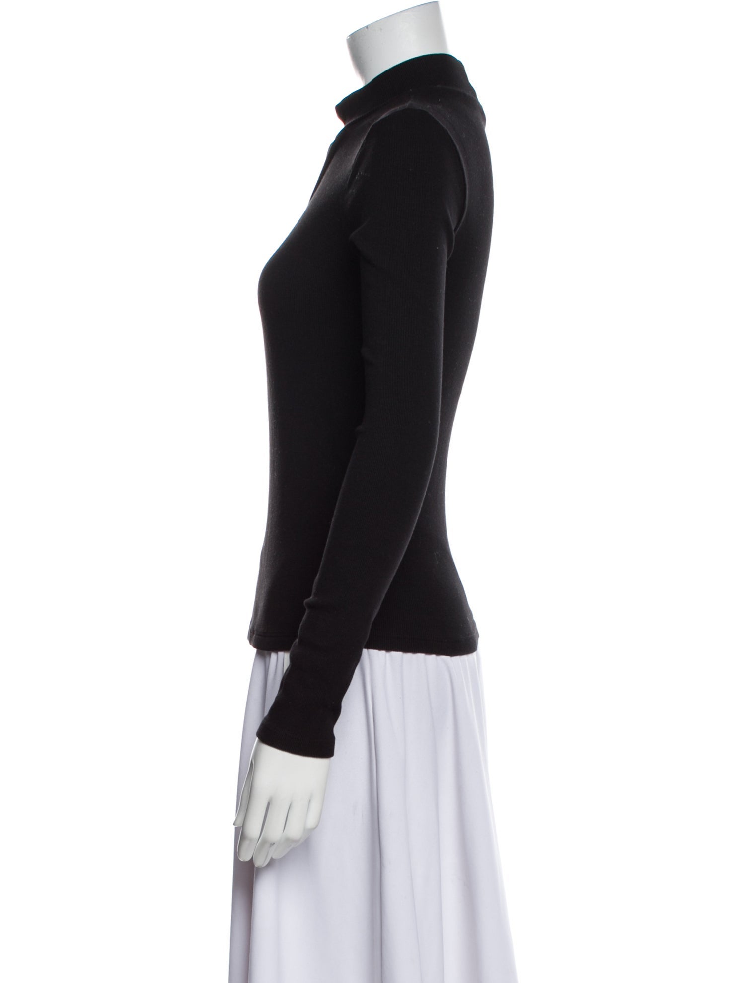 RE/DONE Mock Neck Long Sleeve Top