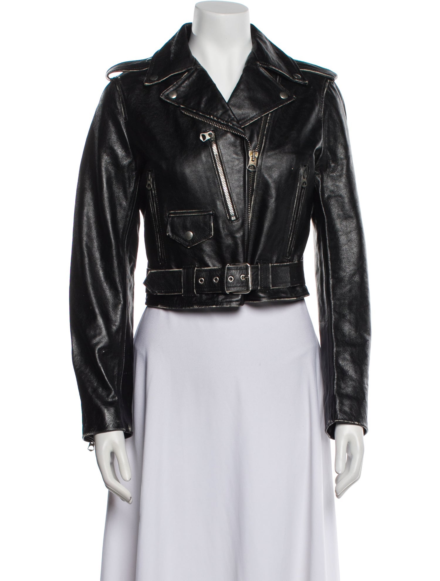 RE/DONE Leather Trench Coat