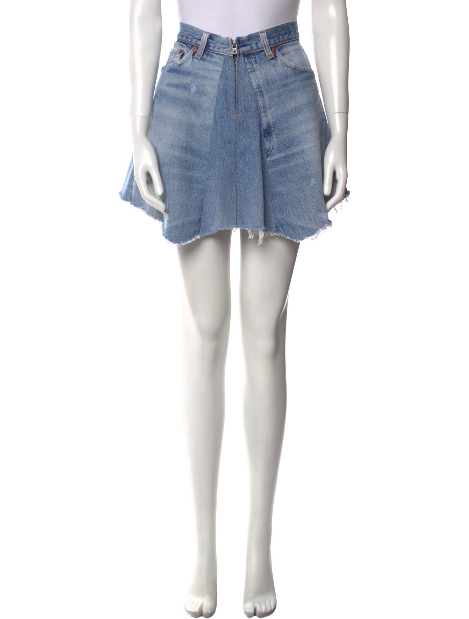 RE/DONE Distressed Accents Mini Skirt