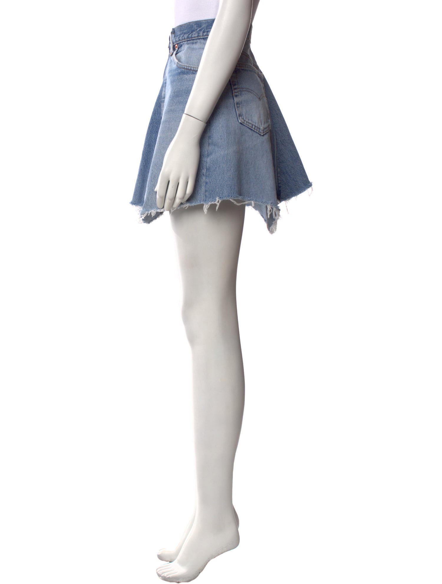 RE/DONE Distressed Accents Mini Skirt