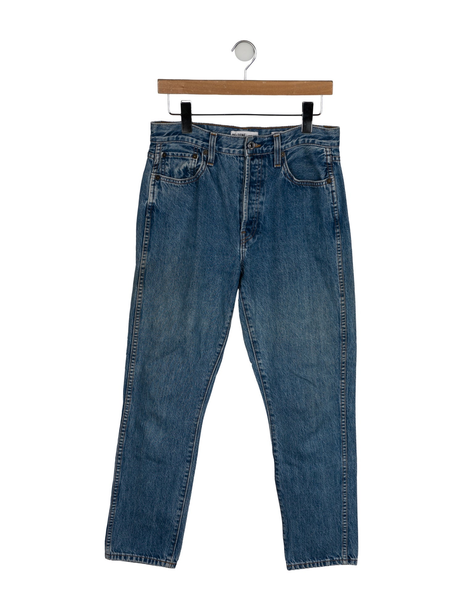 RE/DONE High-Rise Straight Leg Jeans