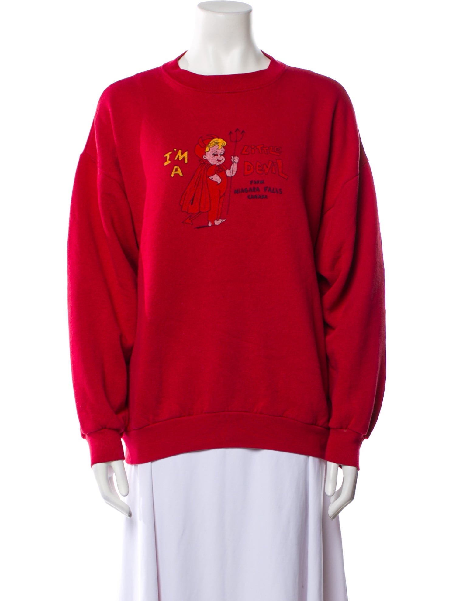 RE/DONE Graphic Print Crew Neck Sweatshirt