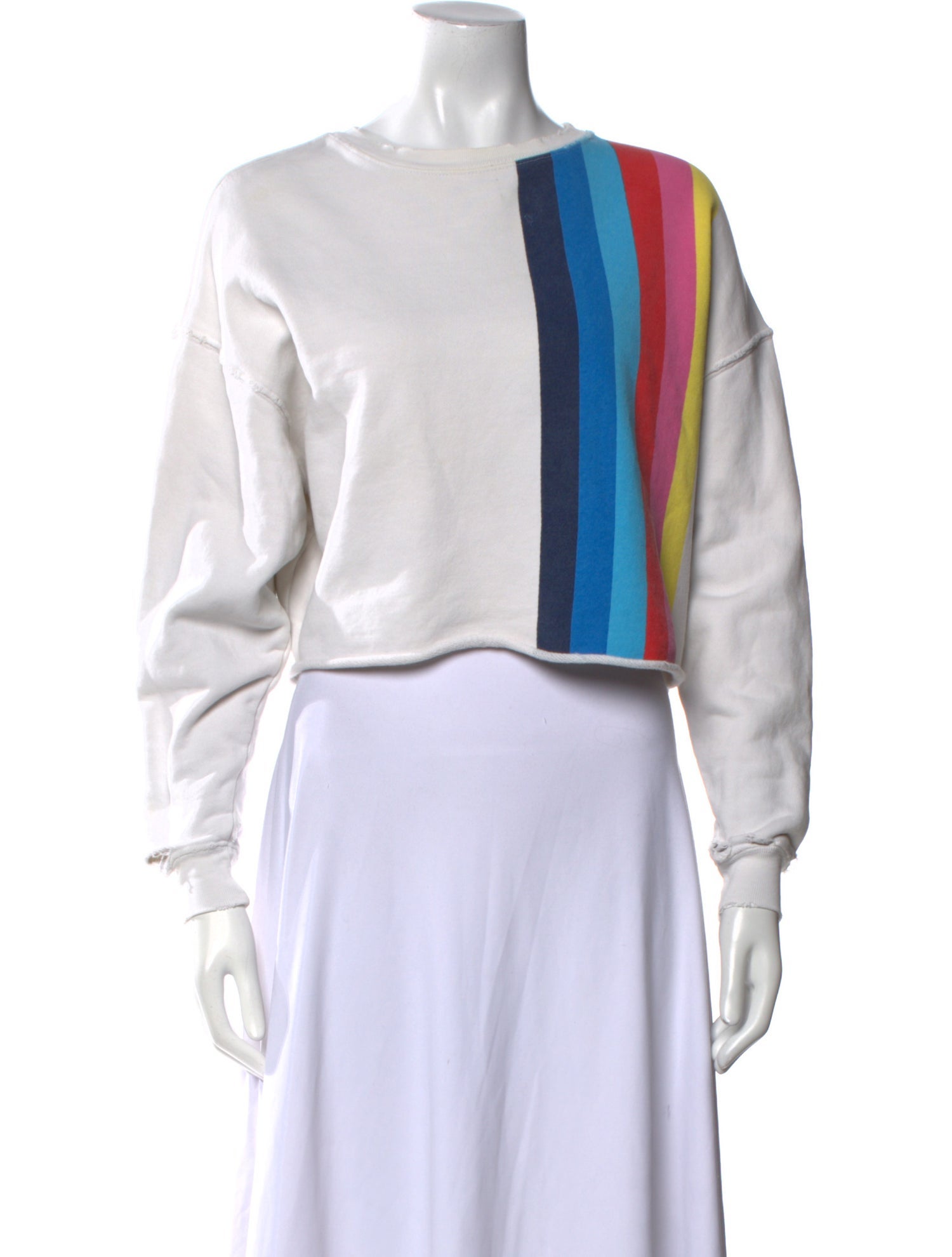 RE/DONE Striped Scoop Neck Crop Top